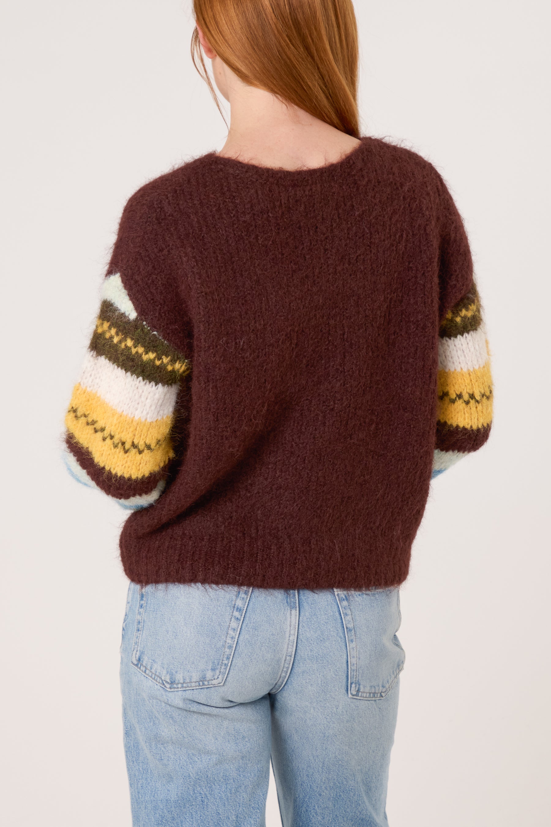 Striped Sleeve Knit Jumper