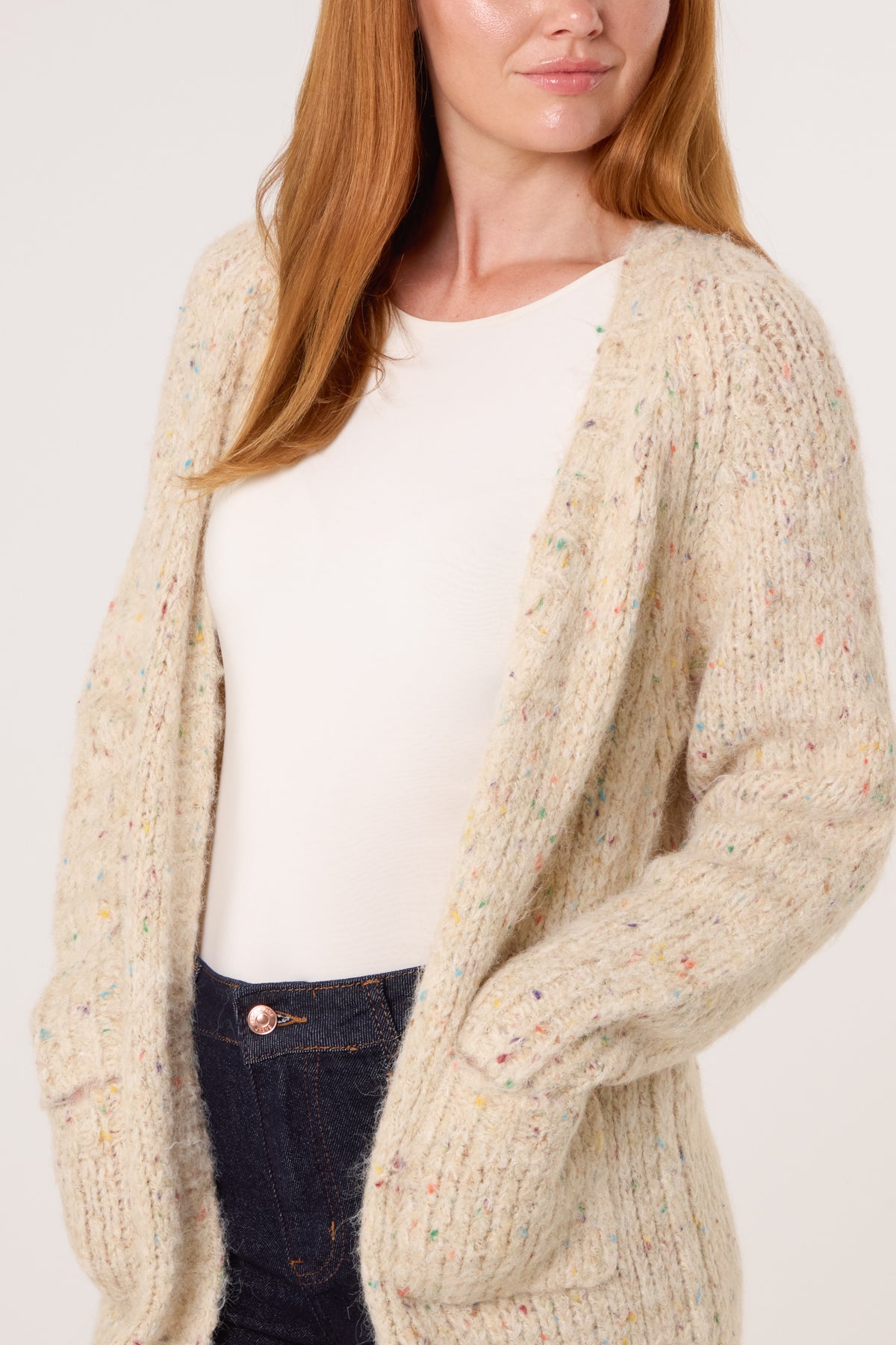 Space Dye Knit Pocket Cardigan