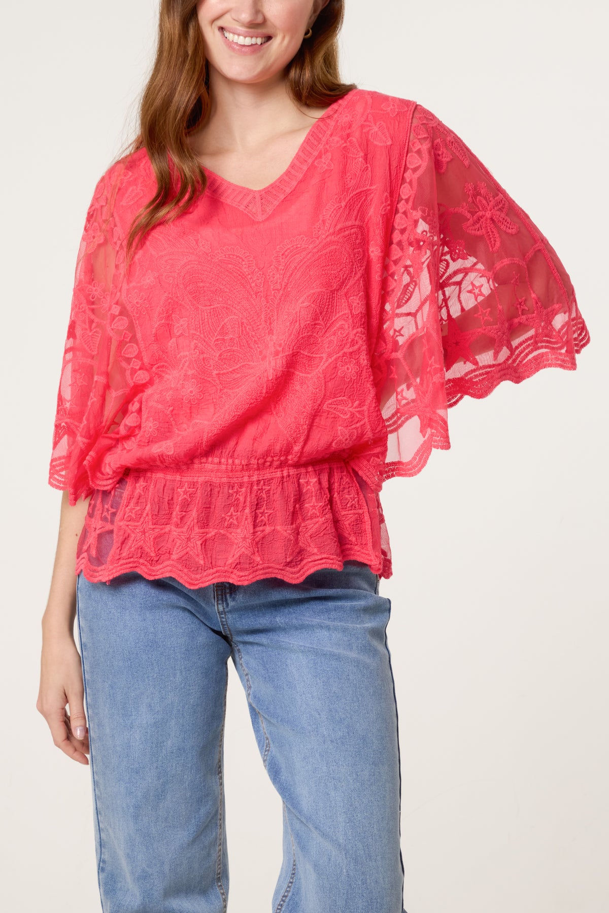 Lace Butterfly & Star Blouse