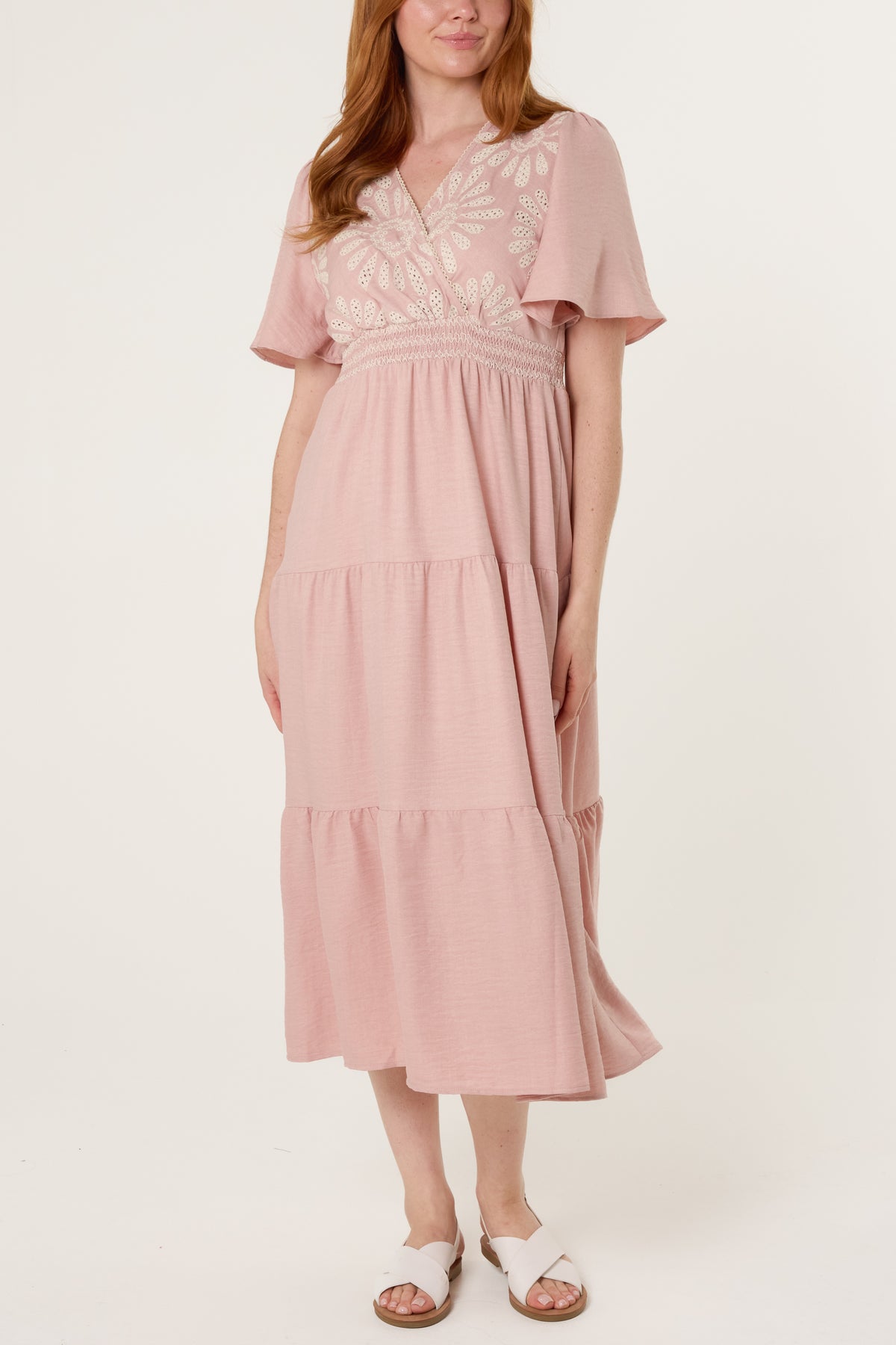 Floral Cutwork Embroidery Dress