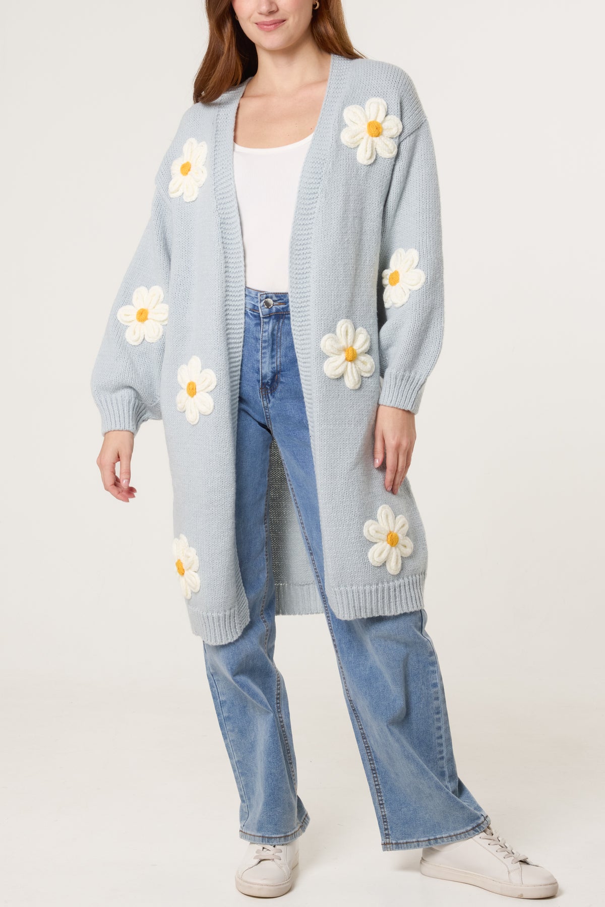 Daisy Knit Longline Cardigan