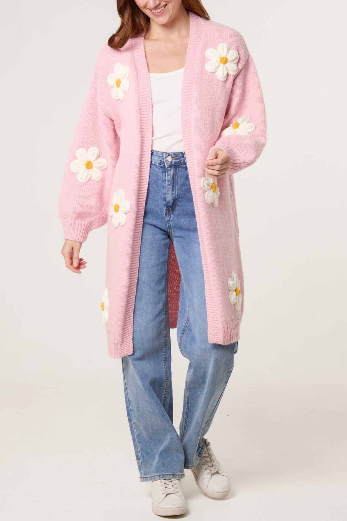 Daisy Knit Longline Cardigan