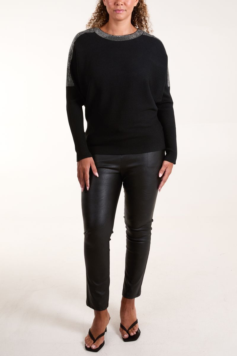 Diamante Neckline Jumper