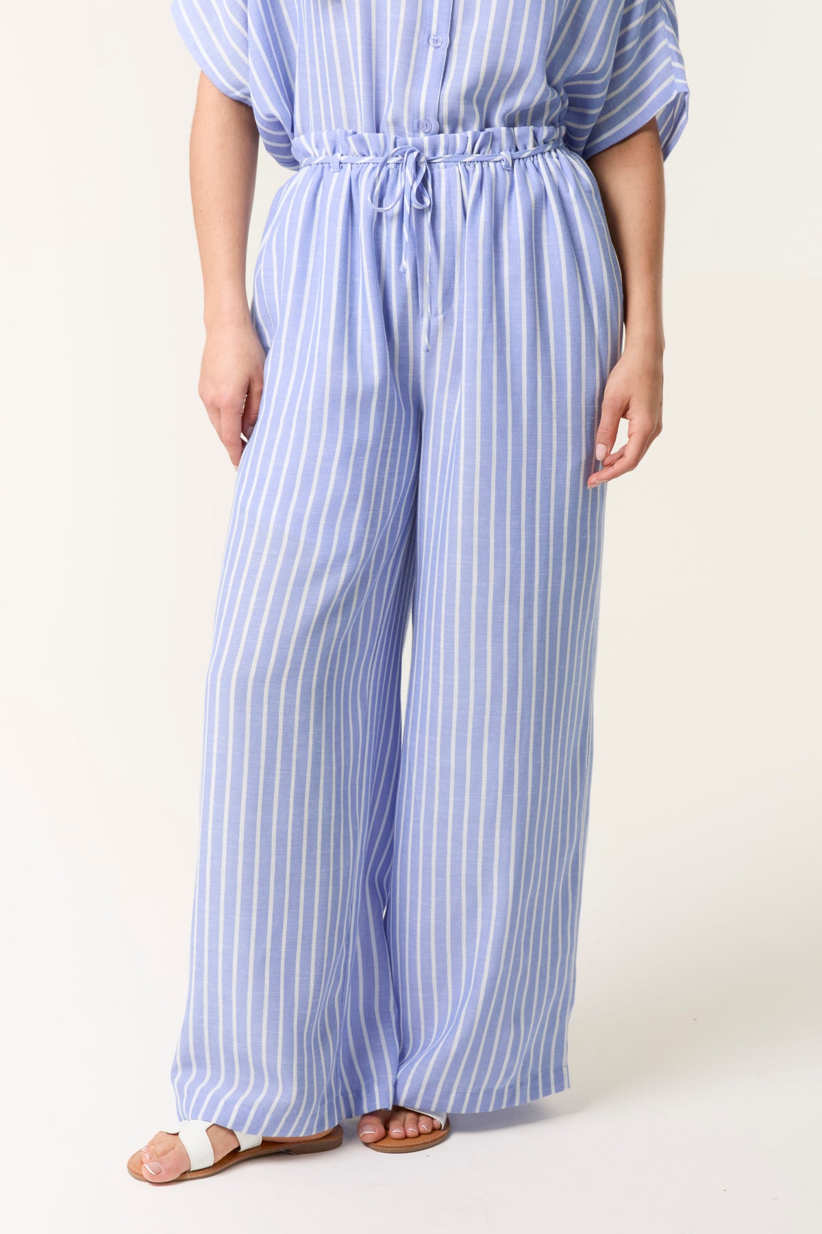 Paperbag Waist Pinstriped Trouser