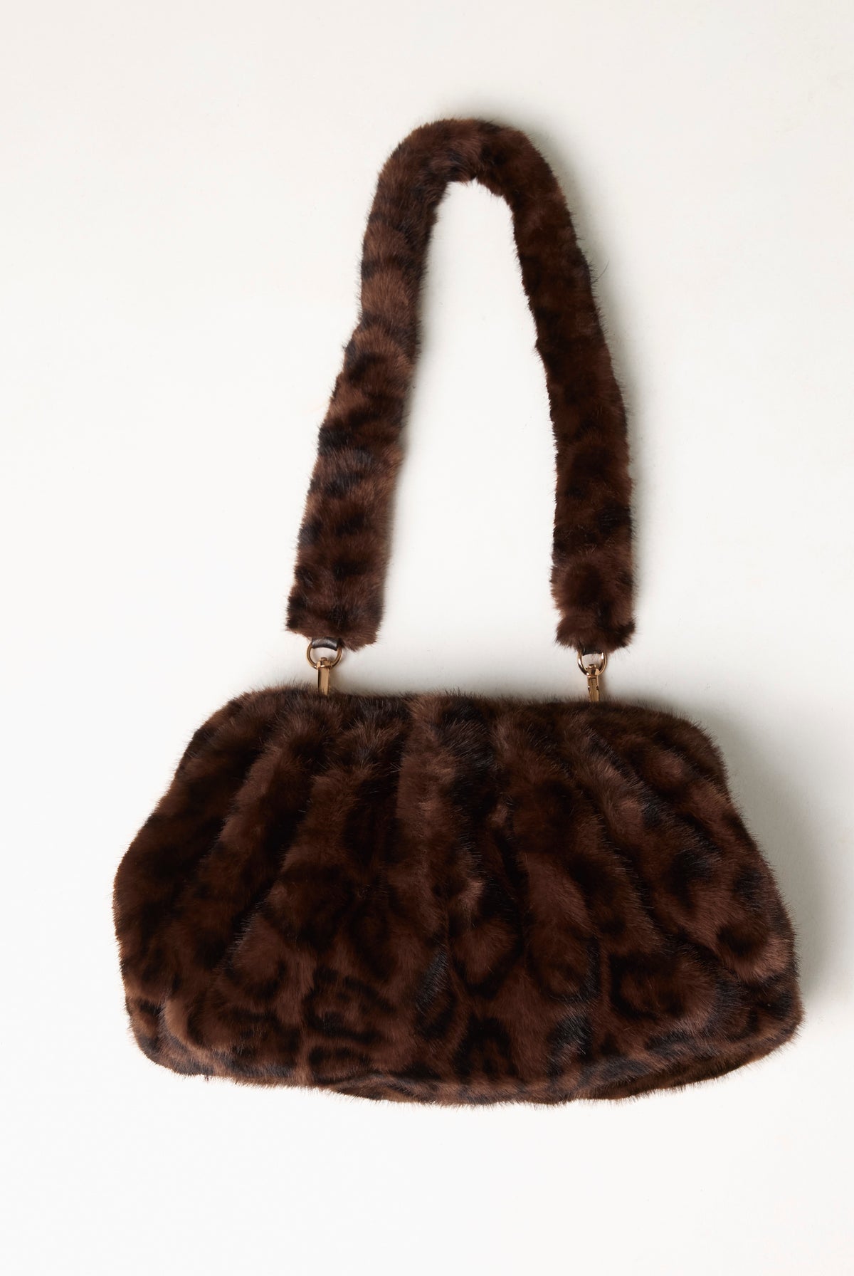 Plush Leopard Print Bag