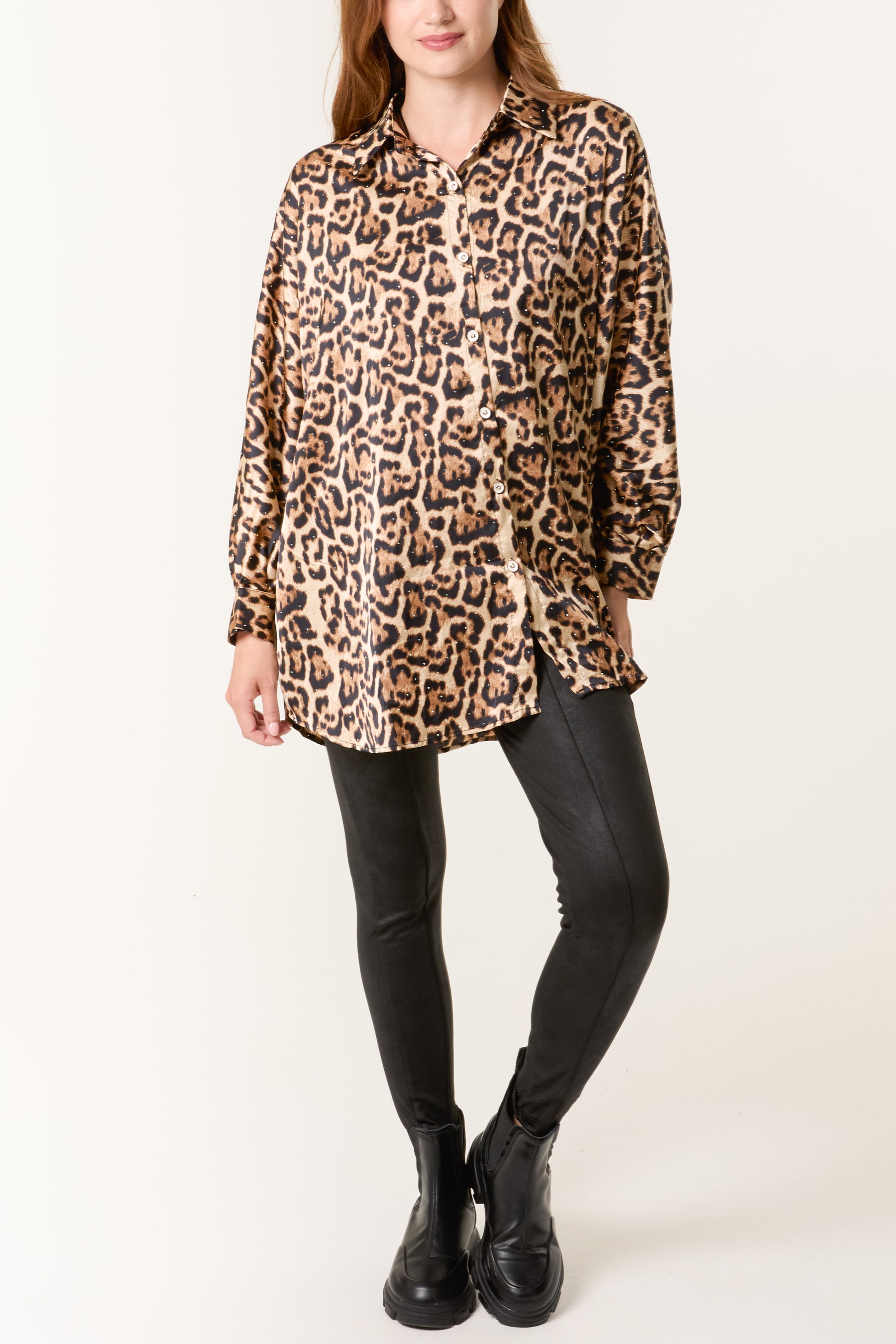 Leopard Print Long Sleeve Shirt