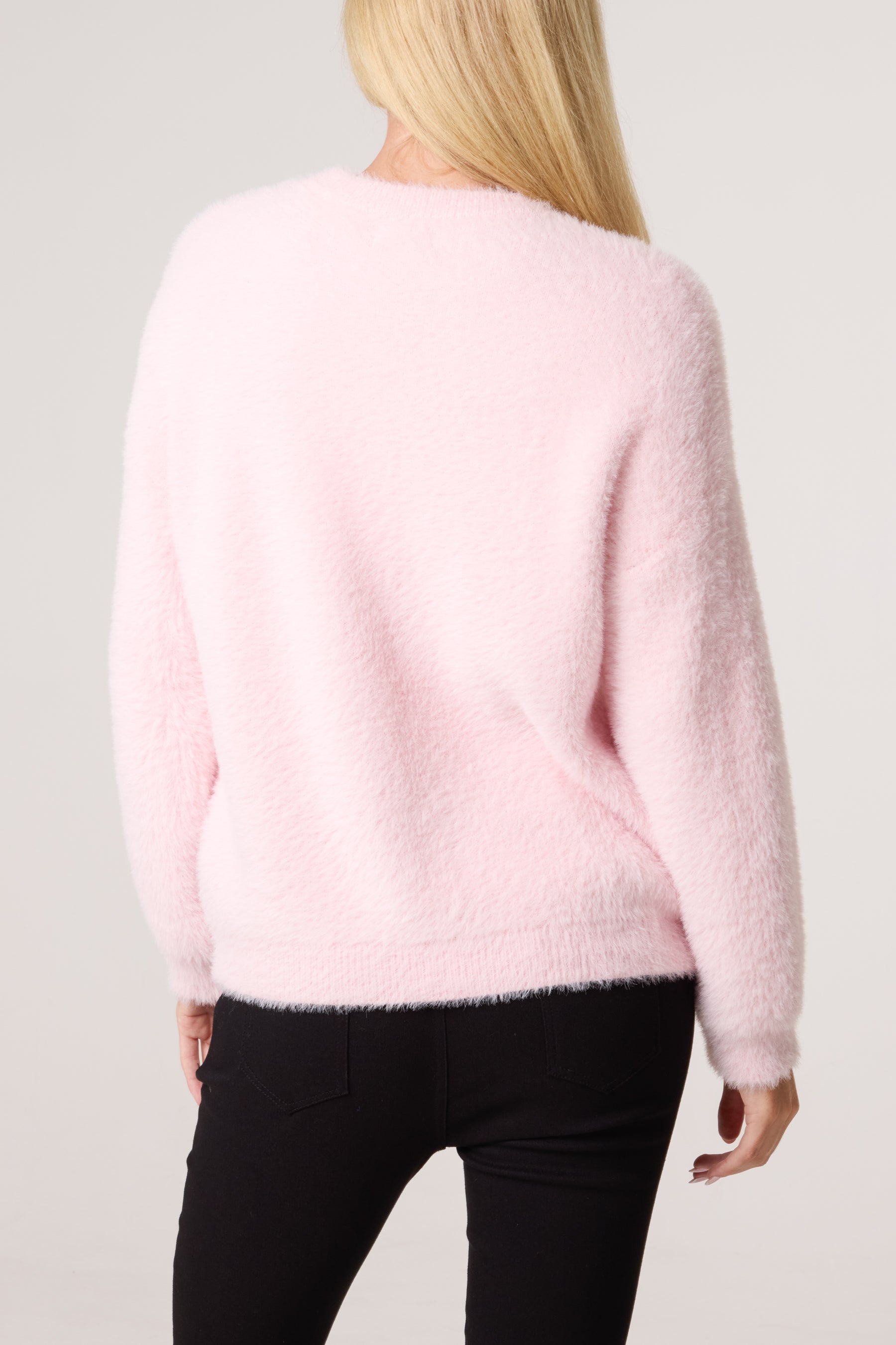 Sequin Embellished Cocktail Festive Jumper
