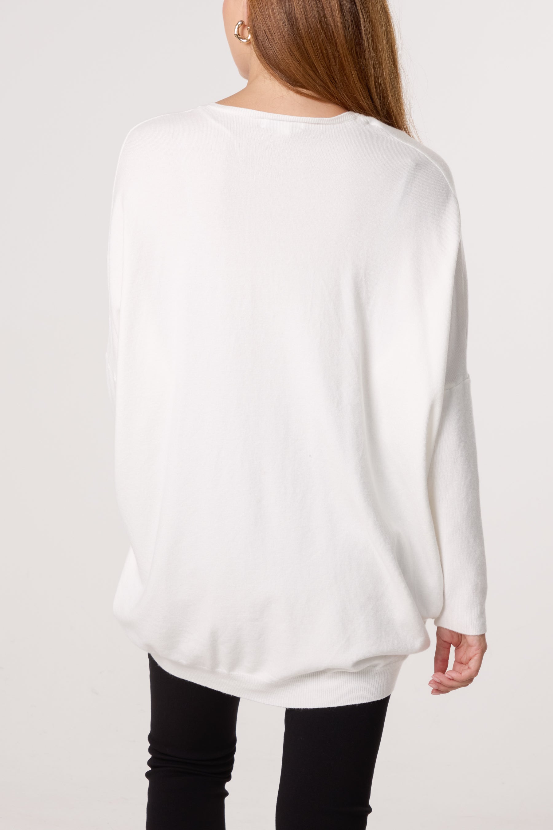 Embellished Flowers V-Neck Jumper