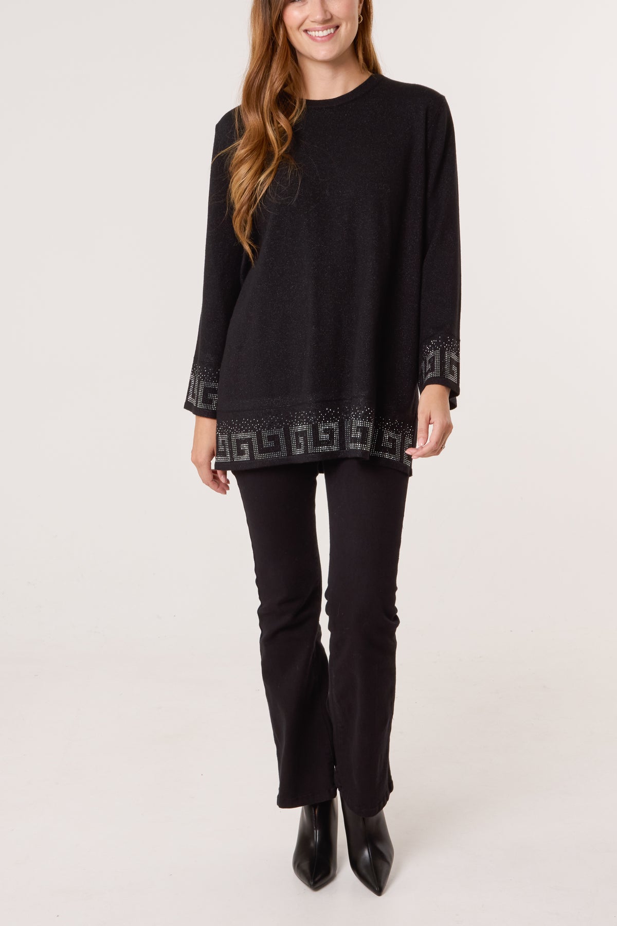 Embellished Border Knit Jumper