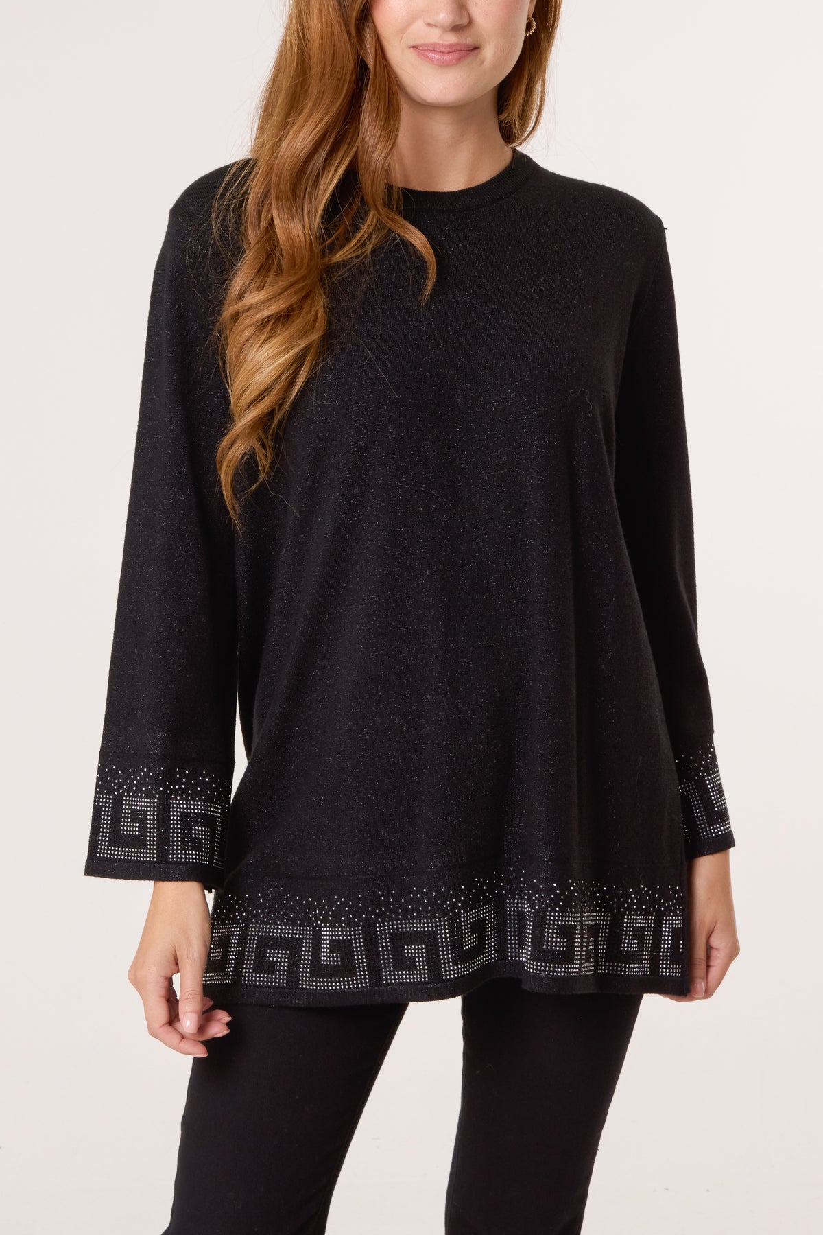 Embellished Border Knit Jumper