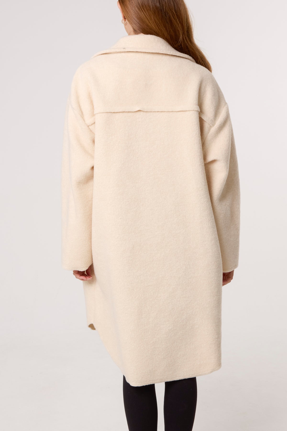 Utility Pockets Wool-Like Coat