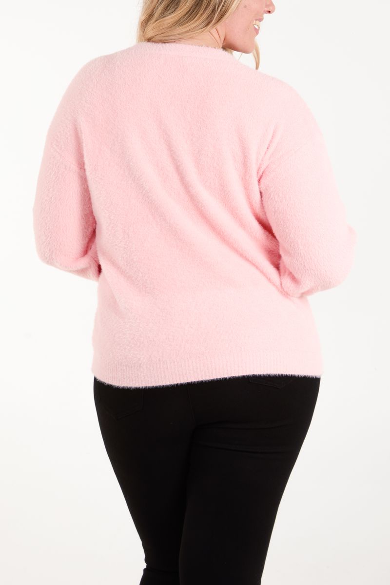 Pearl Flower Fluffy Jumper