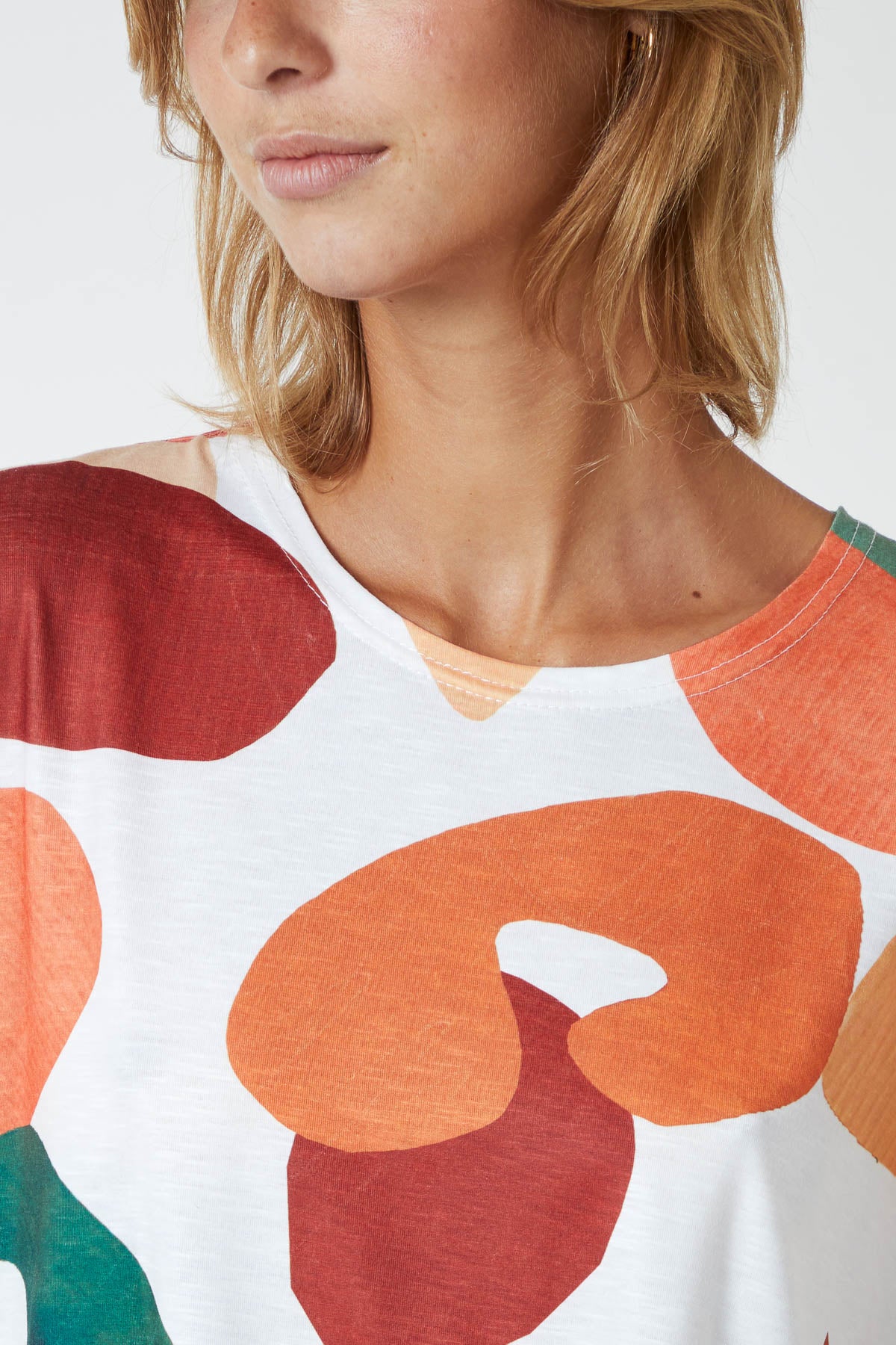 Abstract Geometric Print Tee