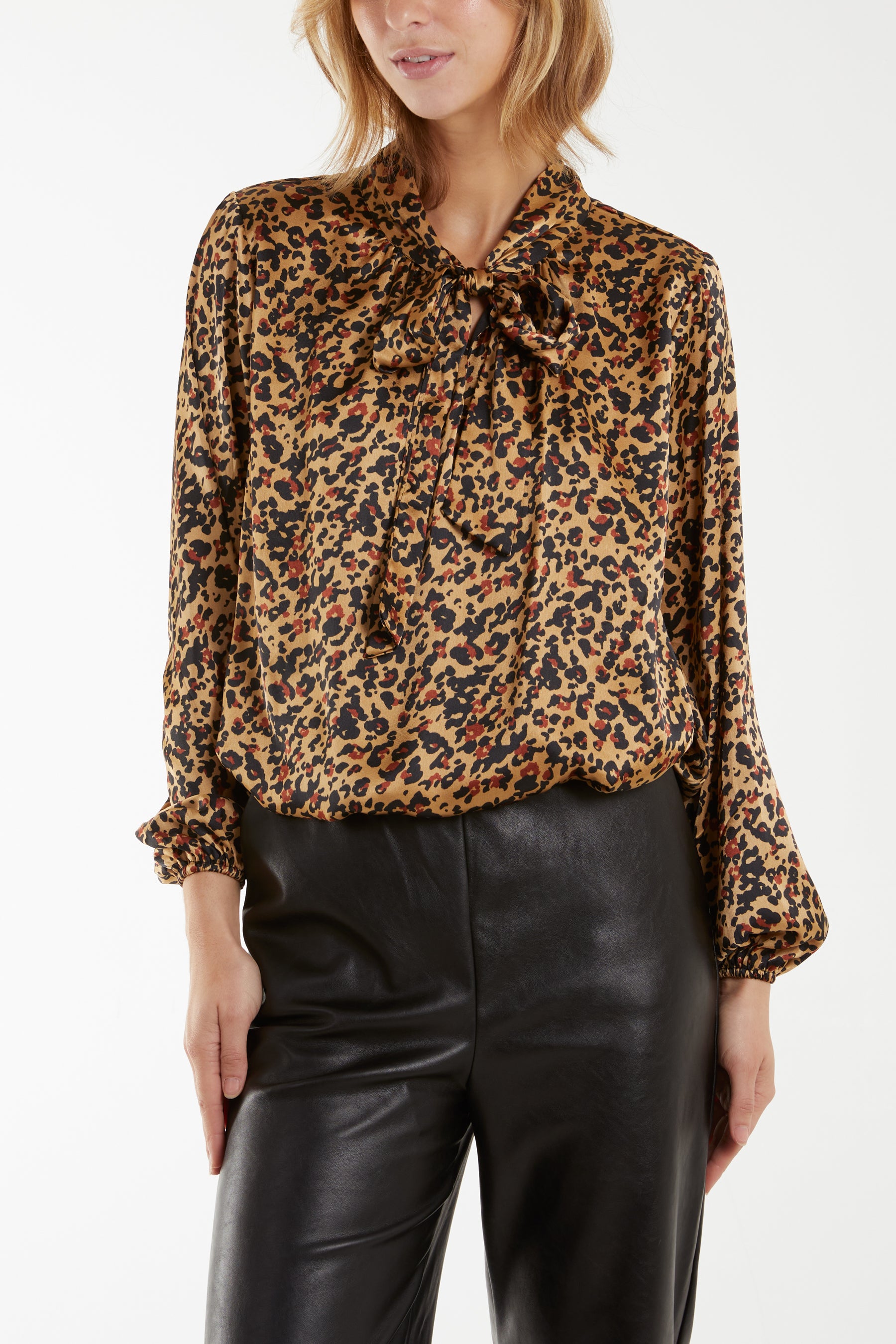 Silk on sale blouson top