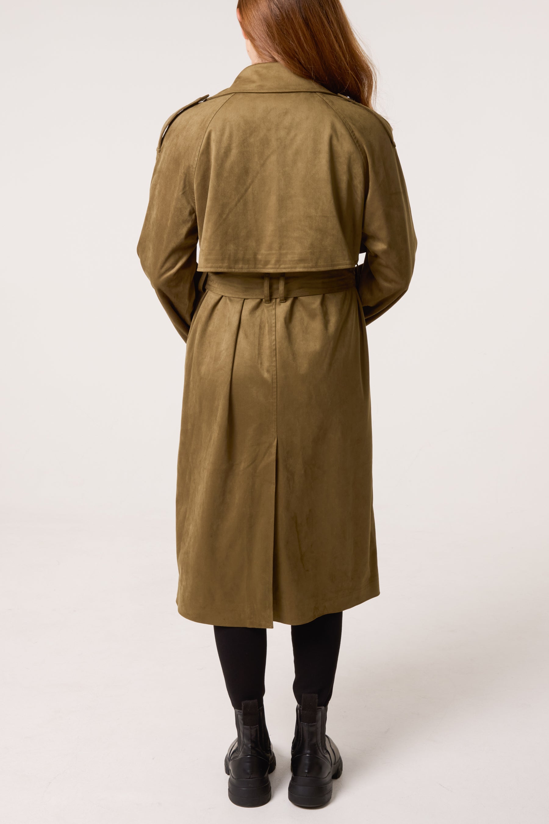 Suede Trench Coat
