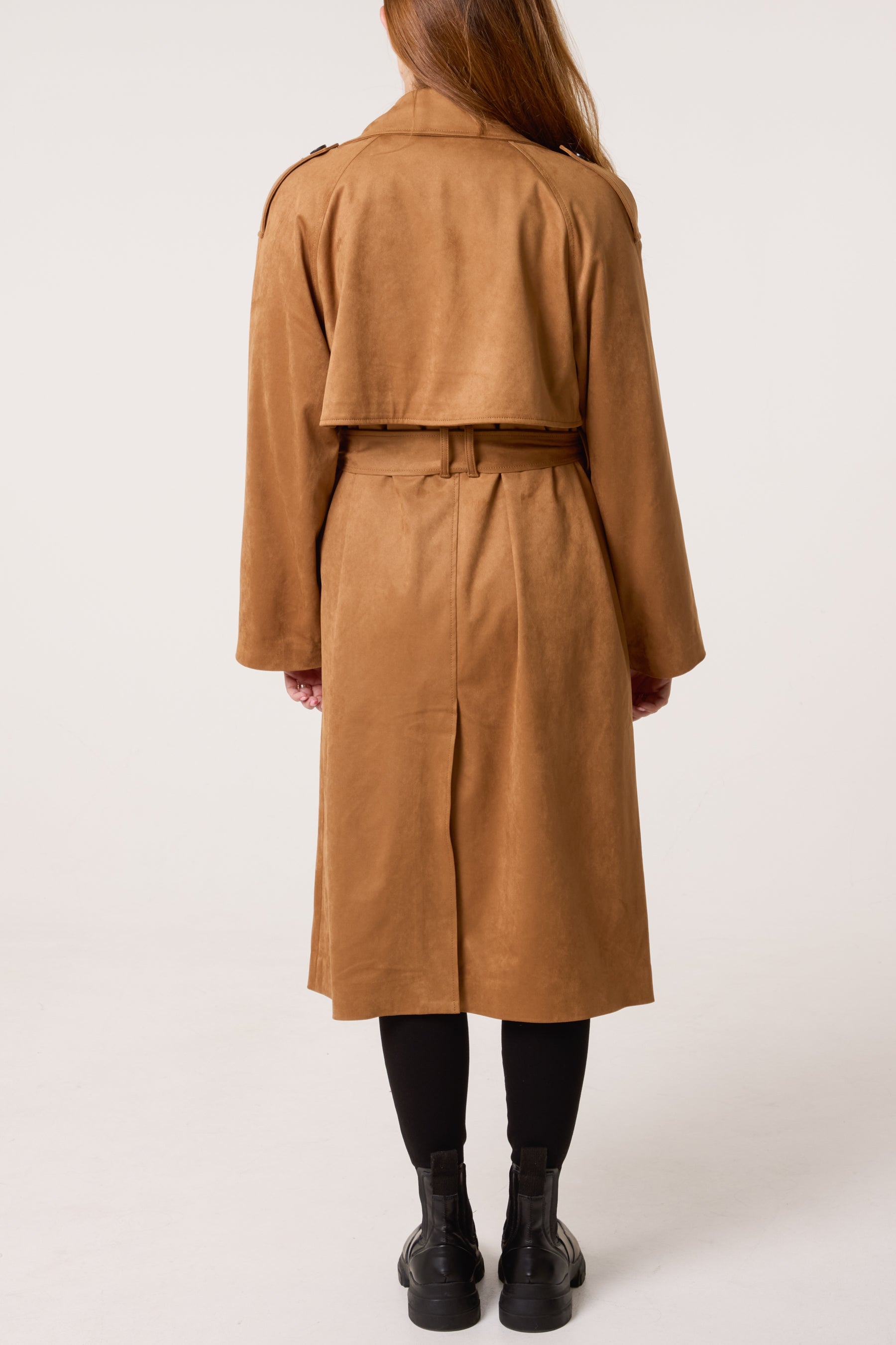 Suede Trench Coat