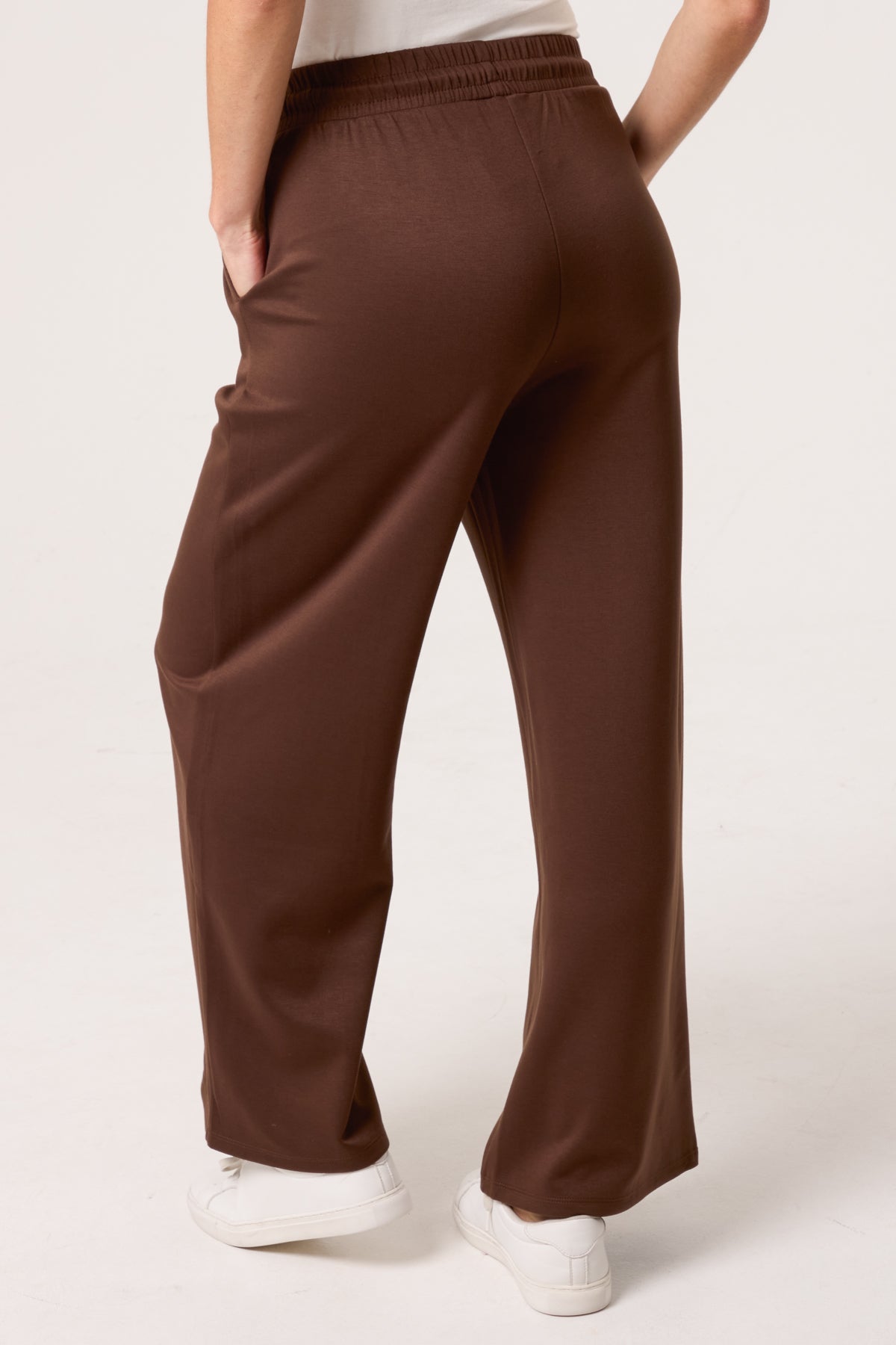 Pintuck Wide Leg Jogger Trousers