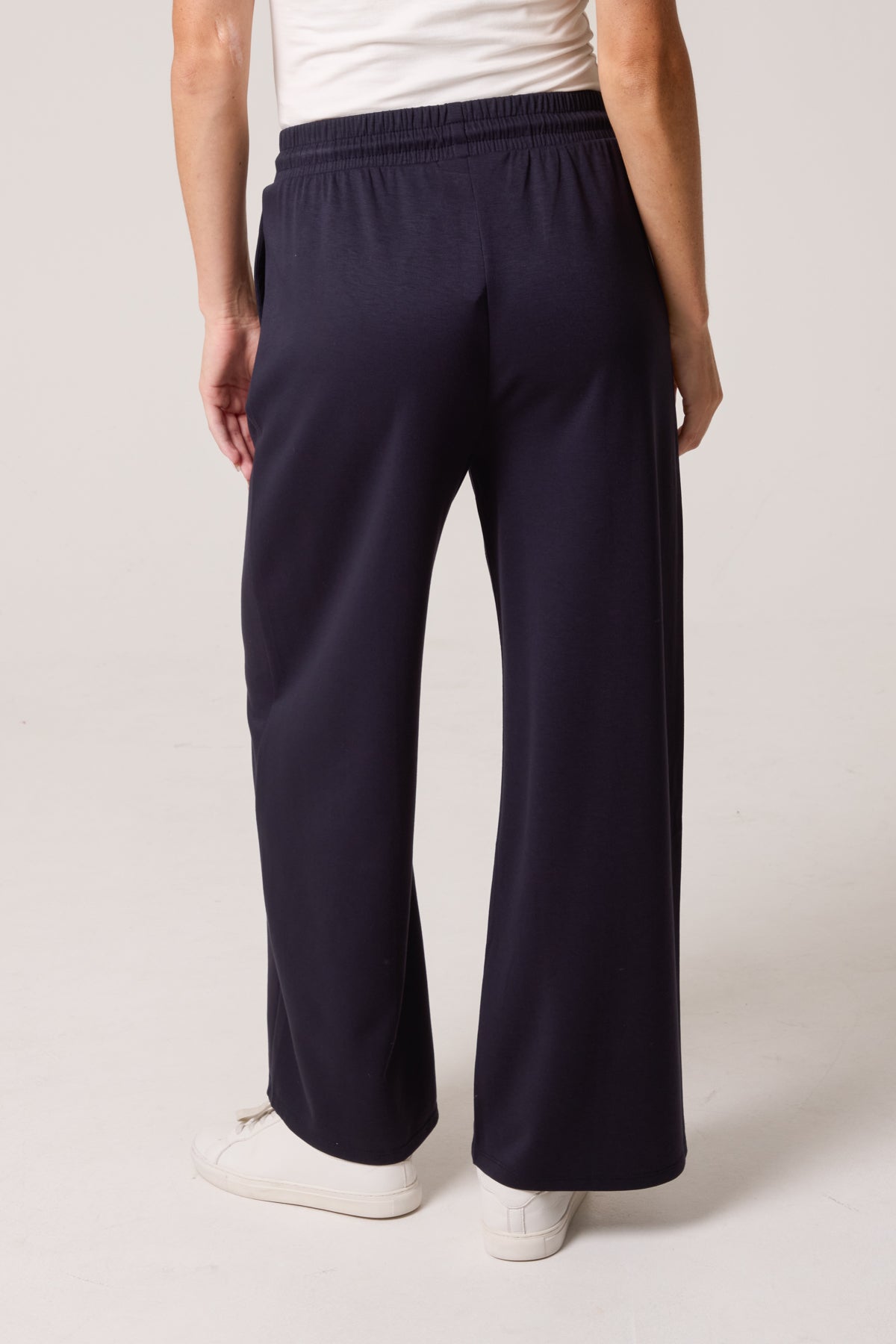 Pintuck Wide Leg Jogger Trousers