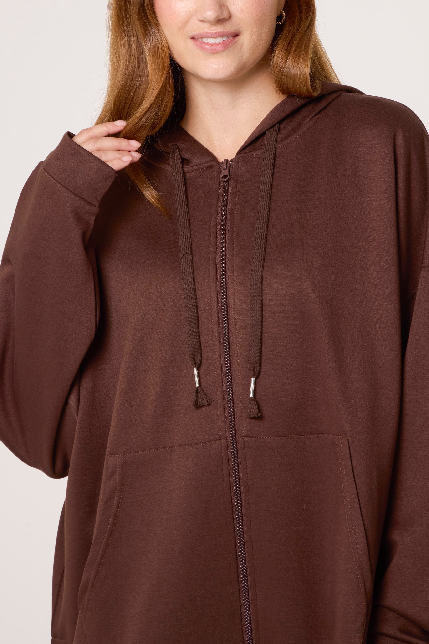 Oversized Zip Through Hoodie