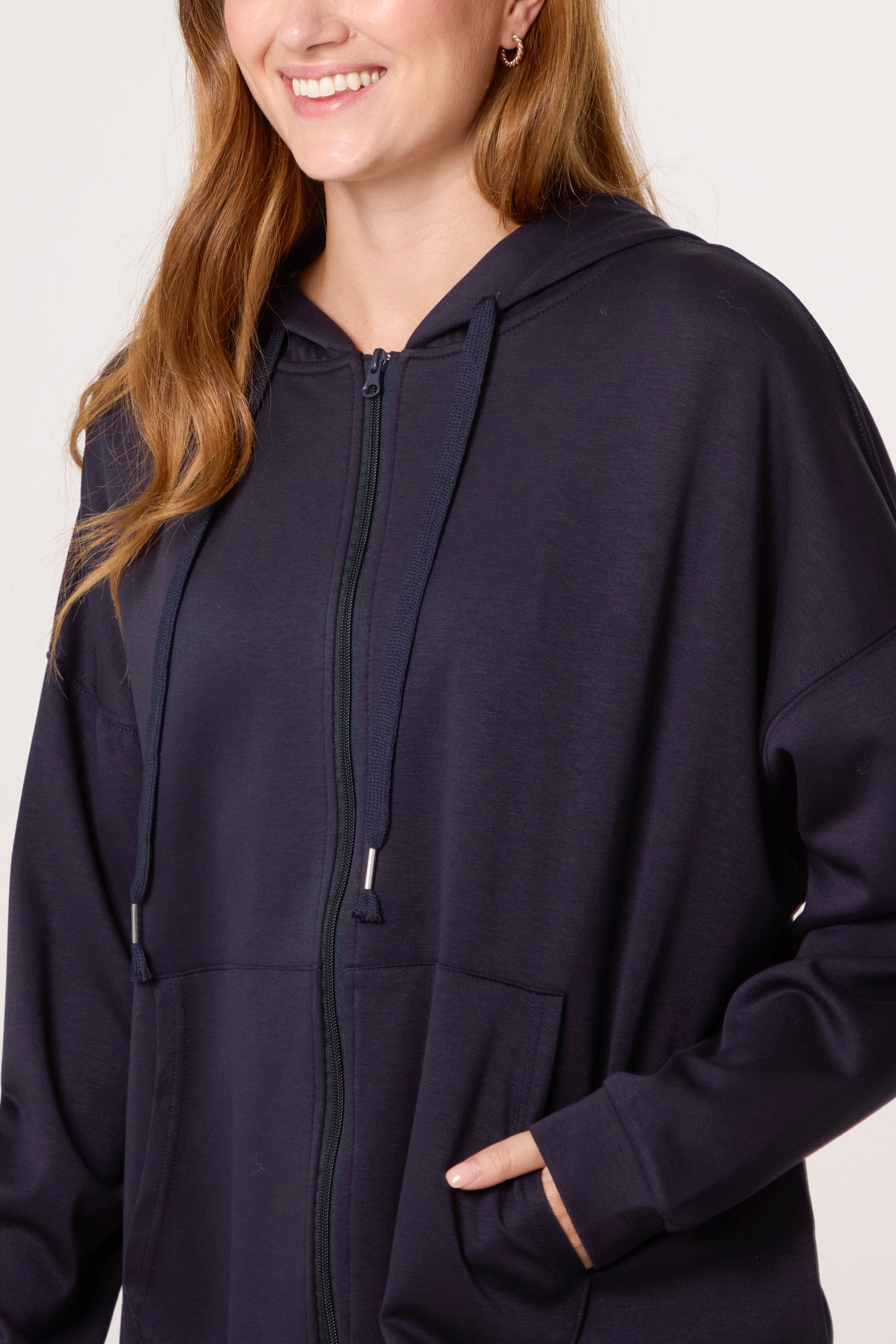Oversized Zip Through Hoodie