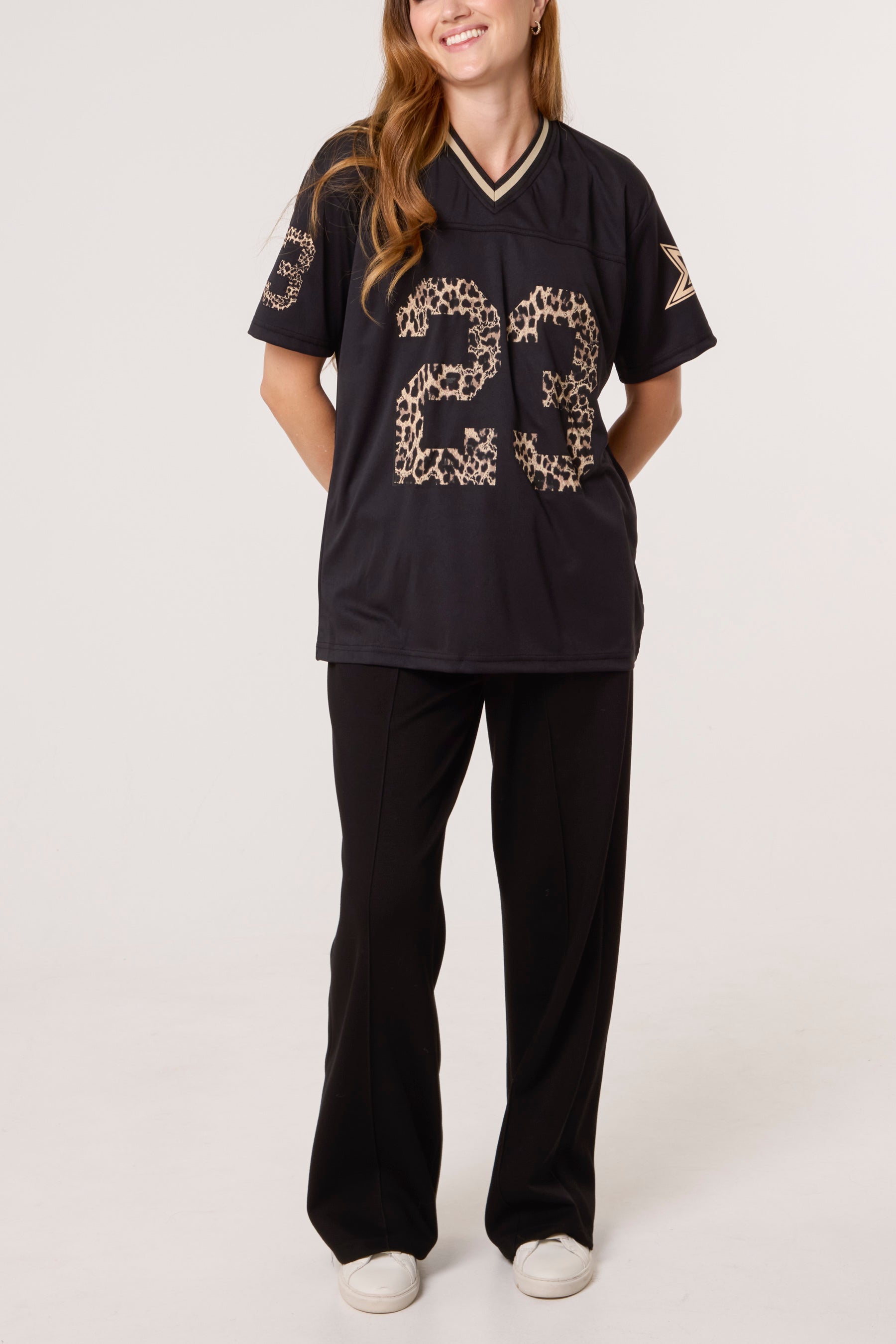 Sports Leopard Jersey Tee
