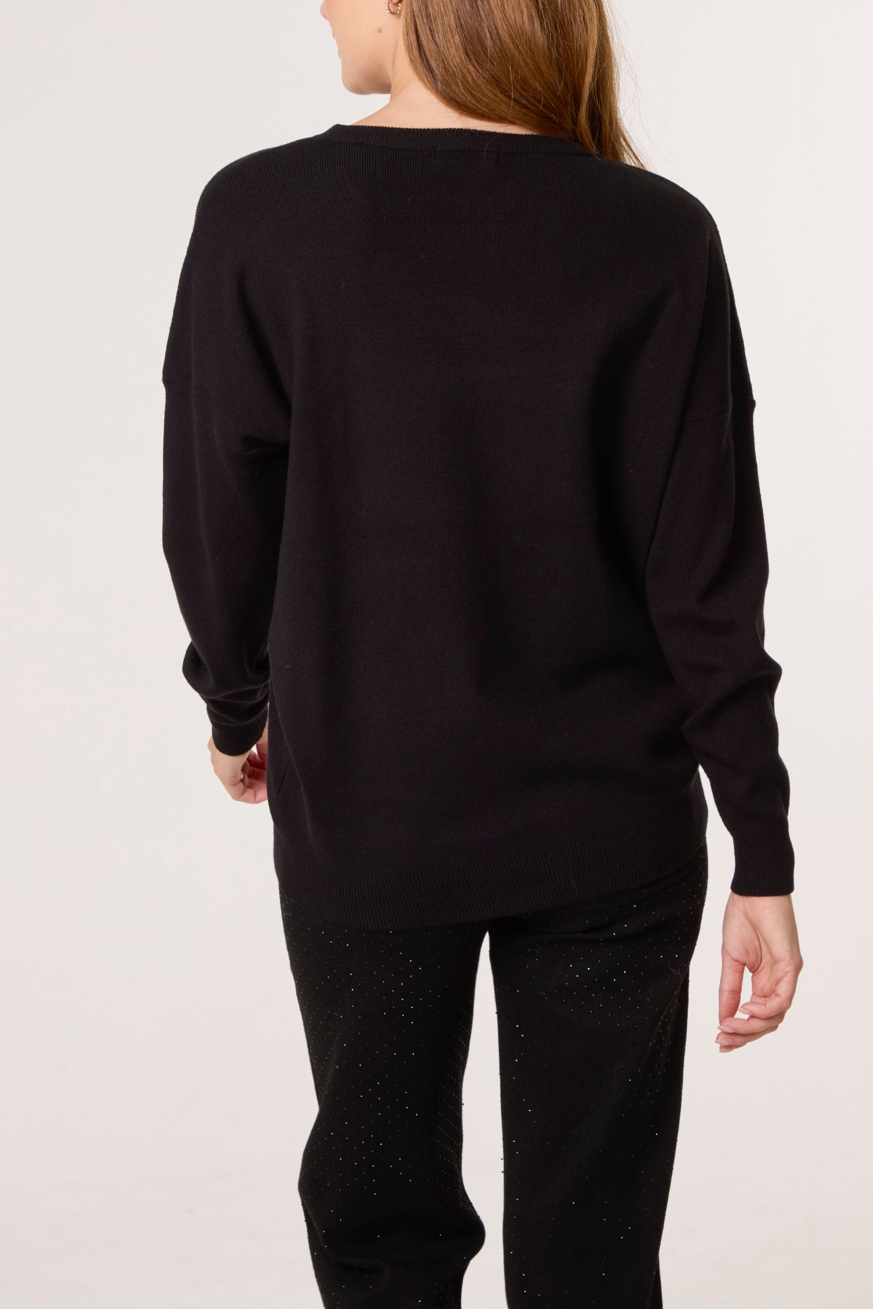 Sequin Festive Elephant Jumper