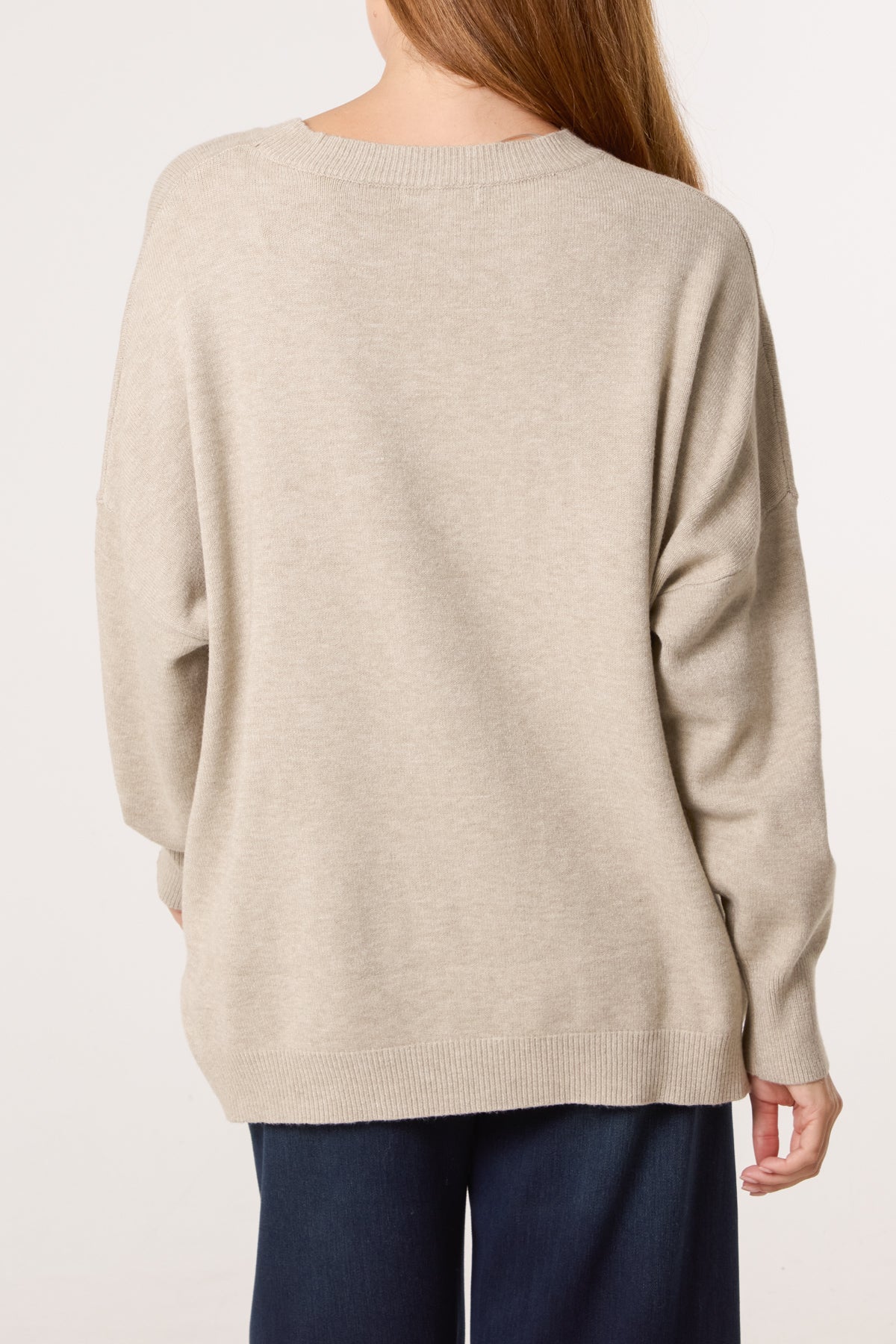 Ribbed Star Fine Knit Jumper