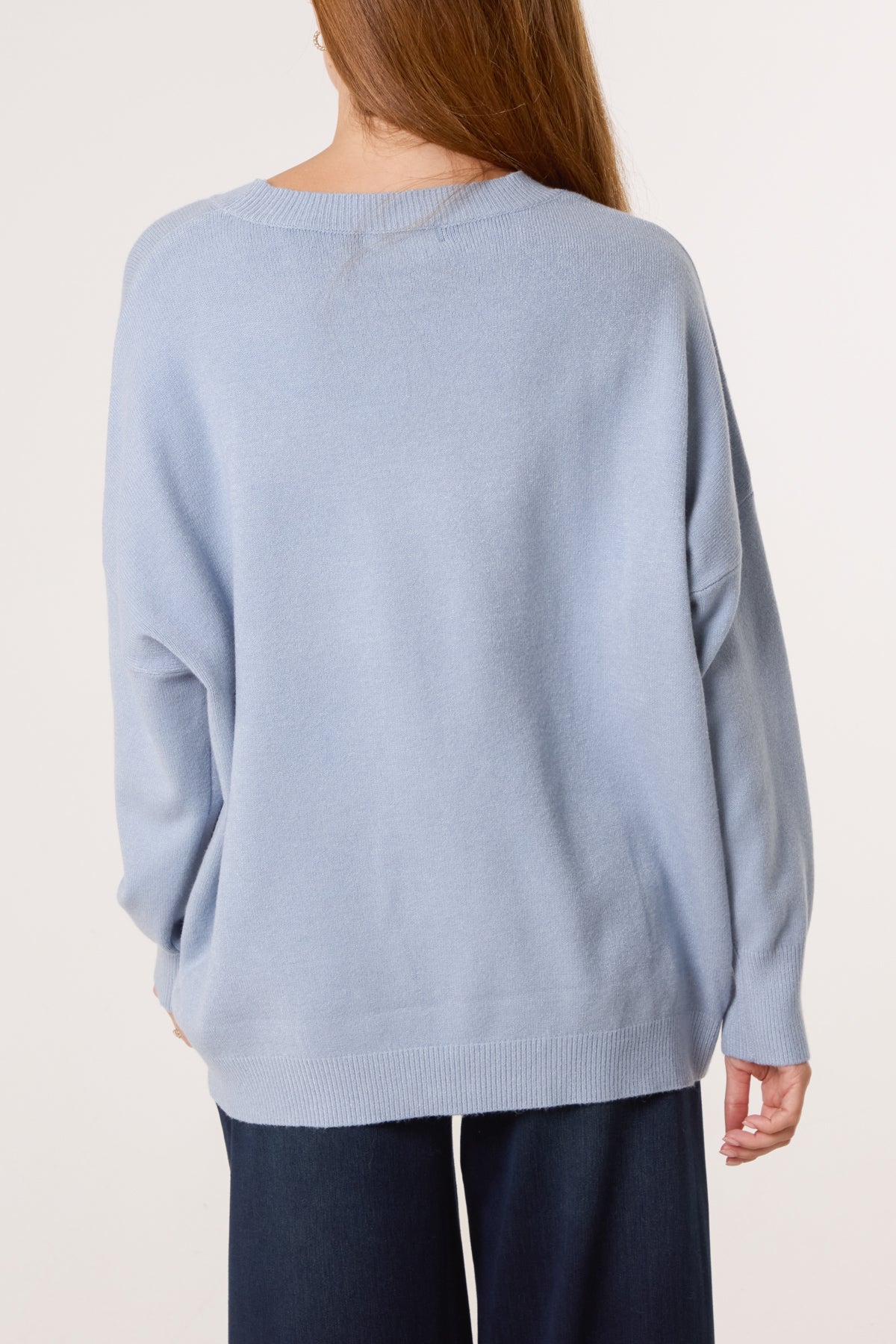 Ribbed Star Fine Knit Jumper