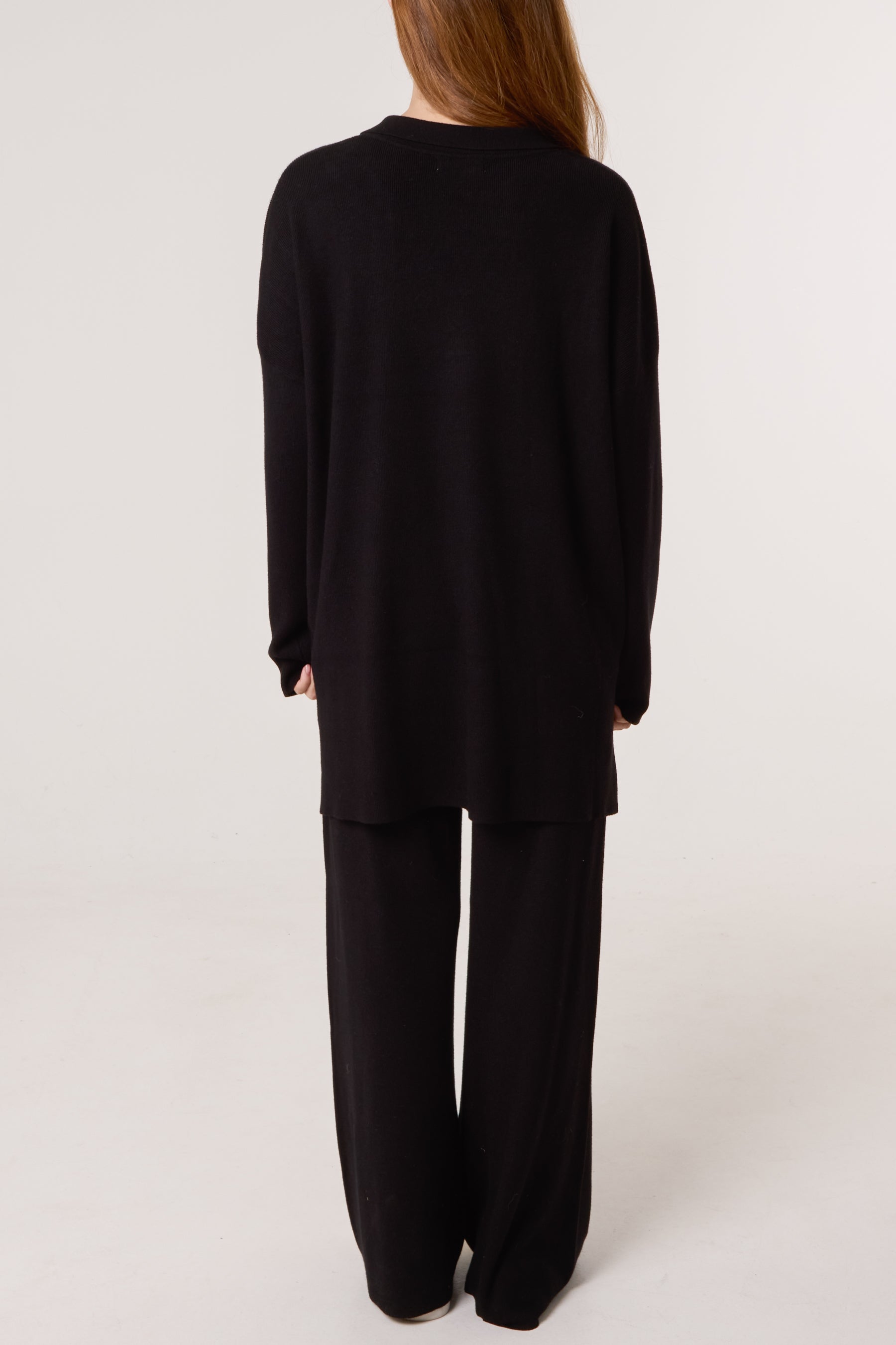 Open Collar Jumper & Trouser Knitted Set