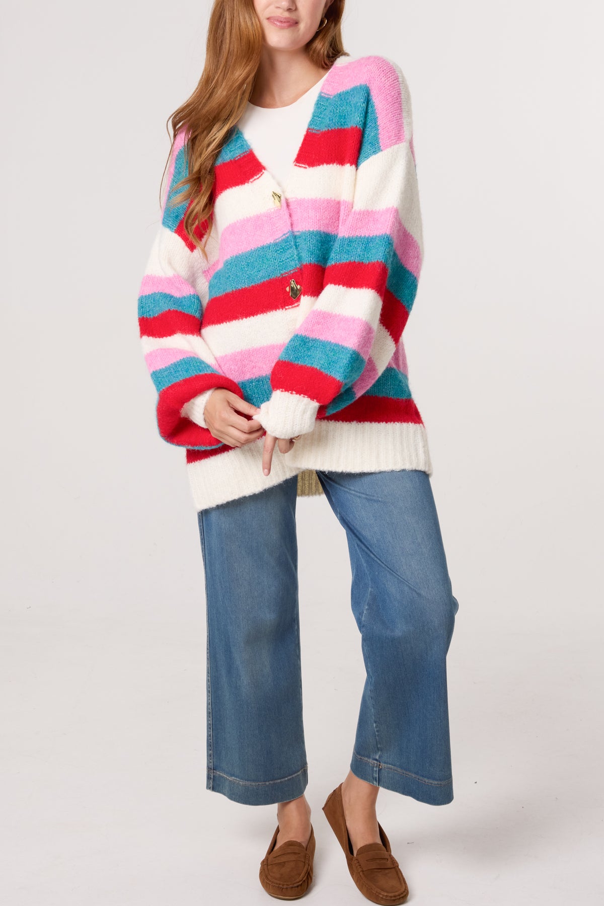 Bright Stripes Knit Cardigan