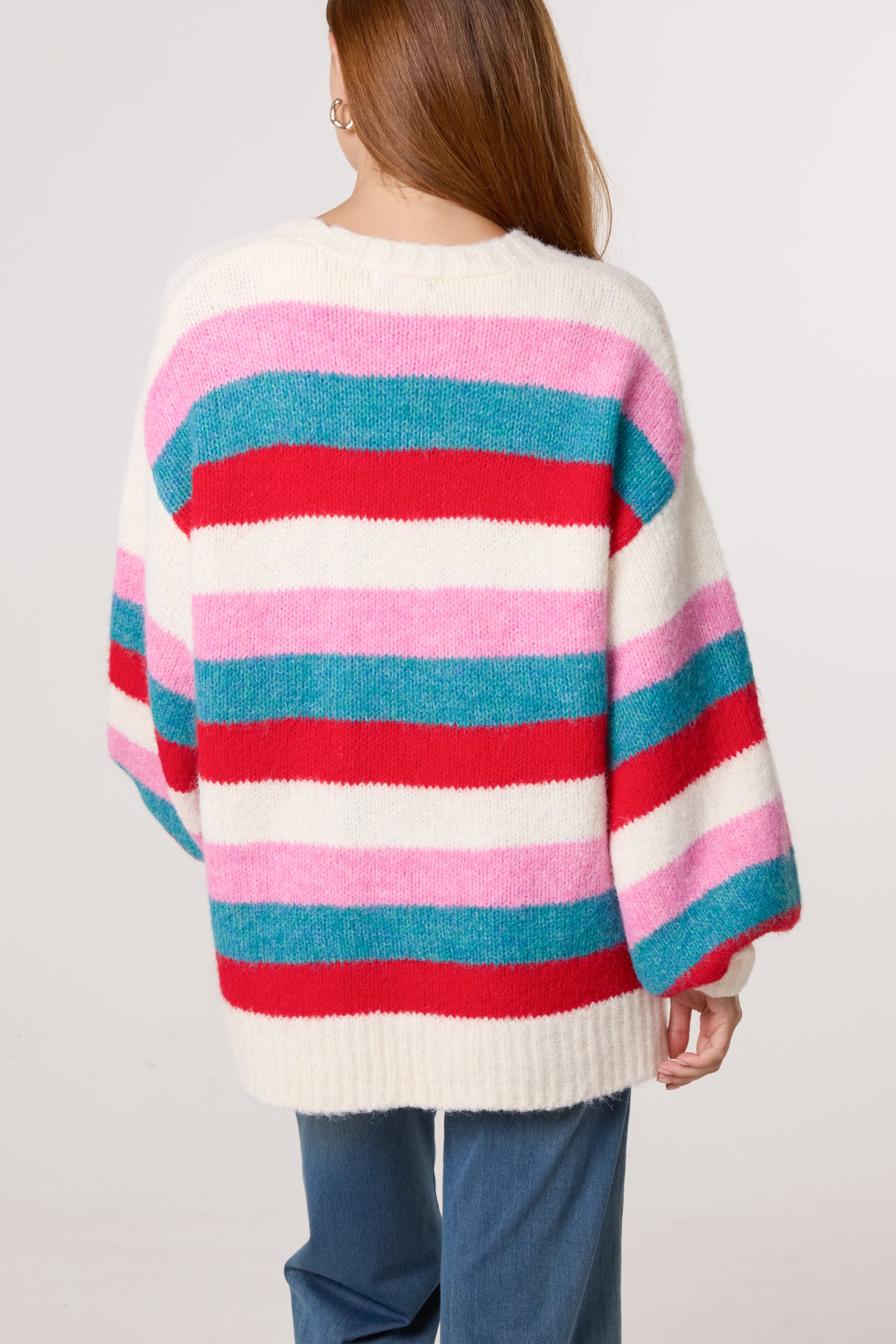 Bright Stripes Knit Cardigan