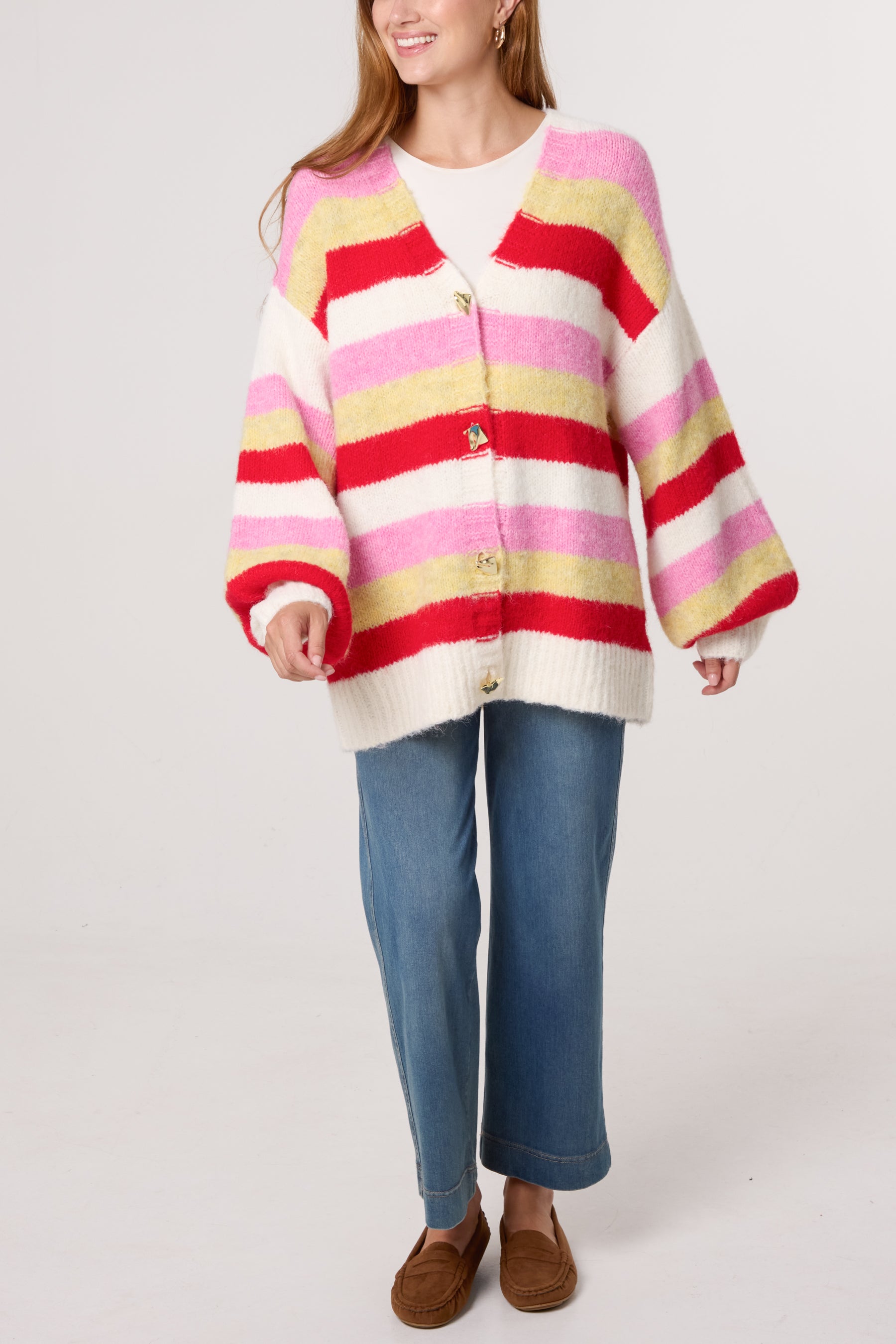 Bright Stripes Knit Cardigan