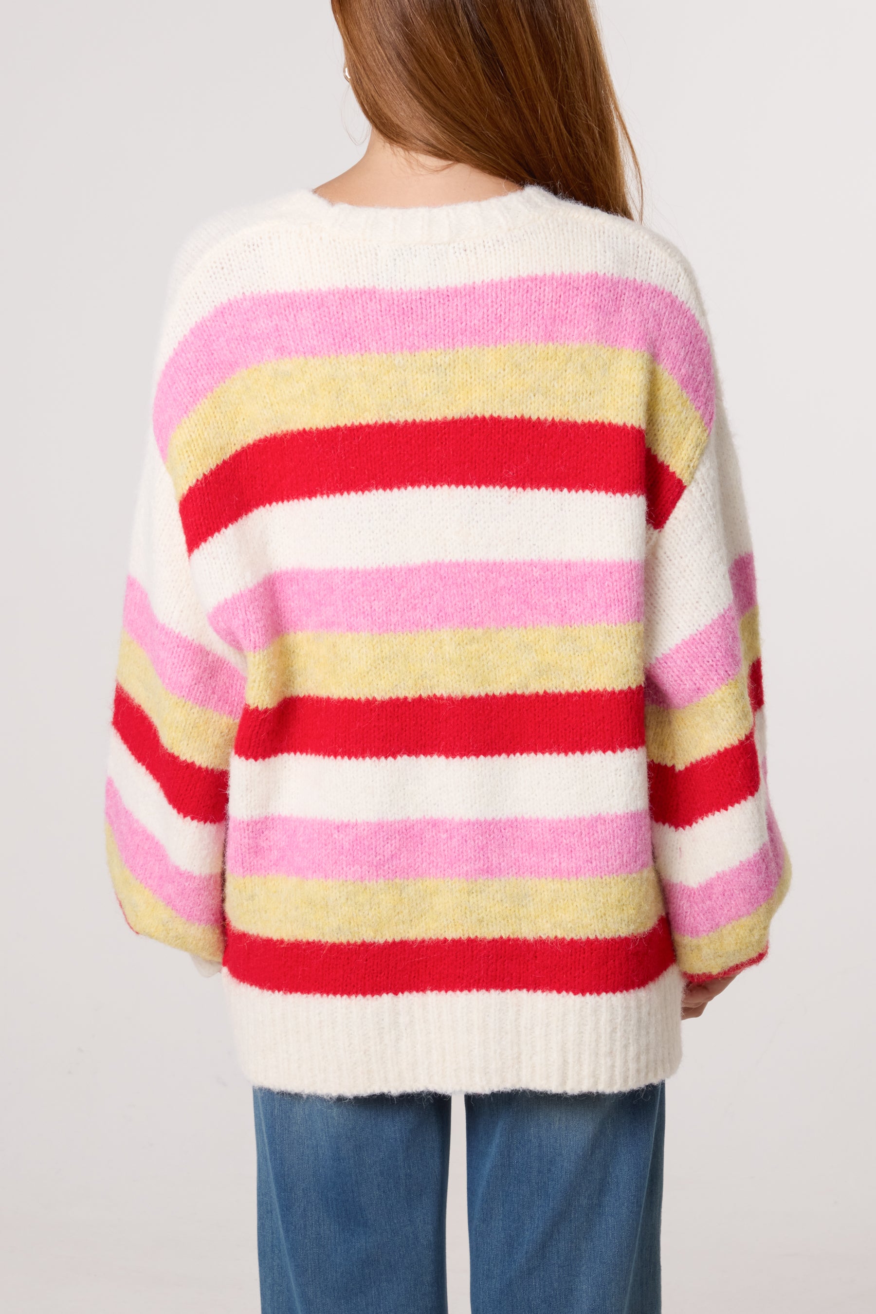 Bright Stripes Knit Cardigan