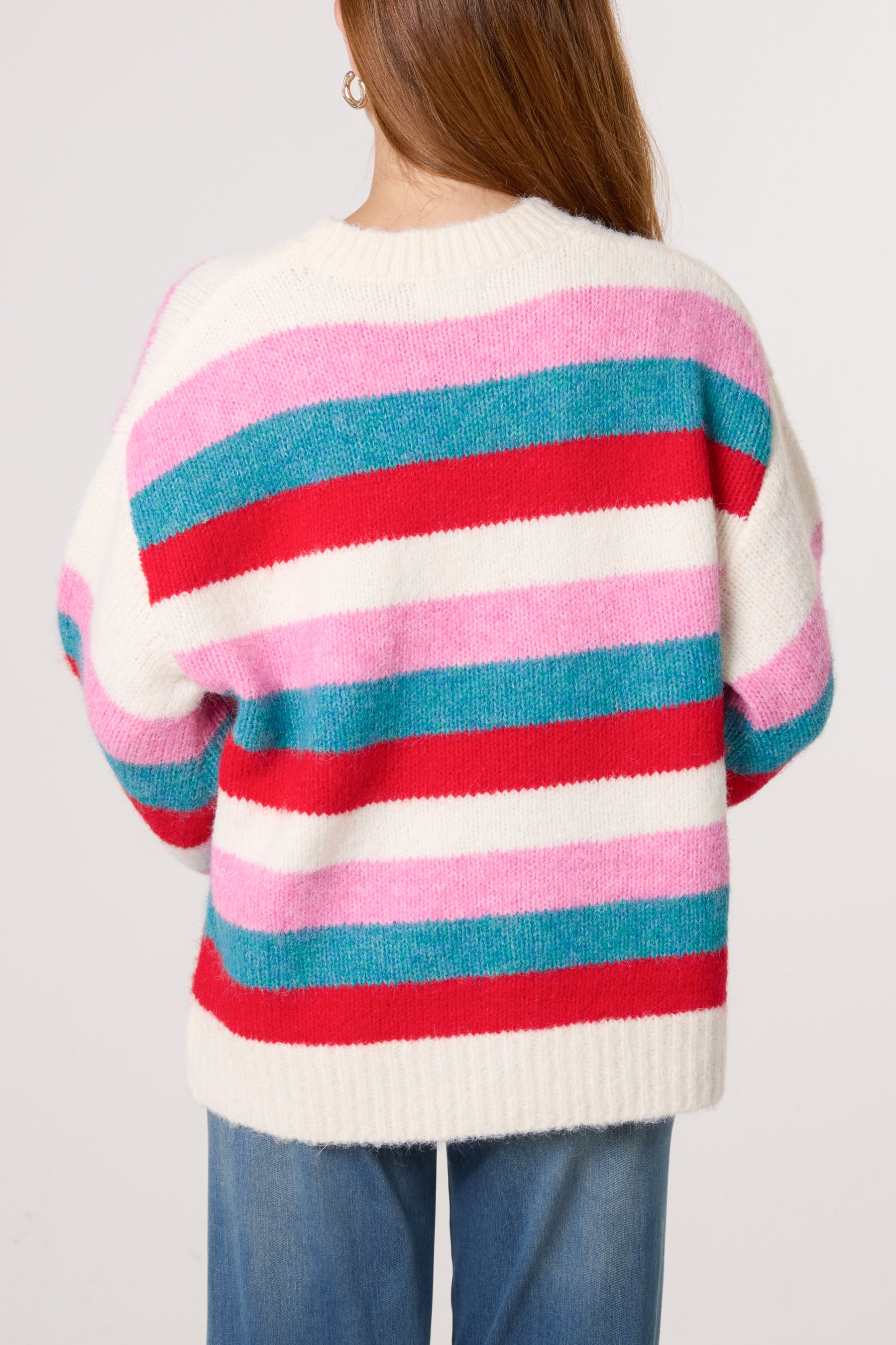 Striped Round Neck Knit Jumper