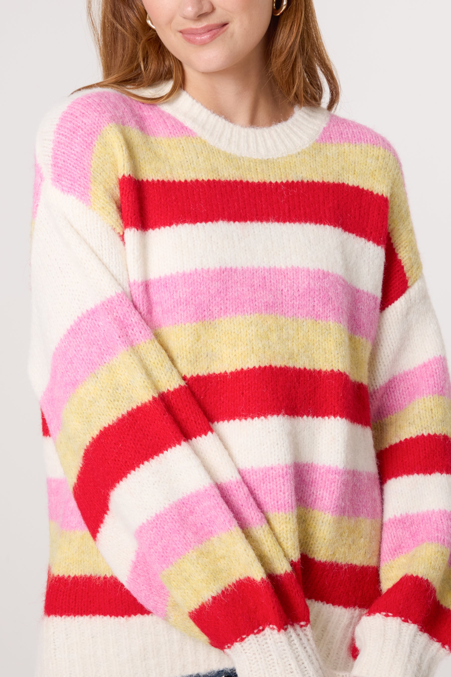 Striped Round Neck Knit Jumper