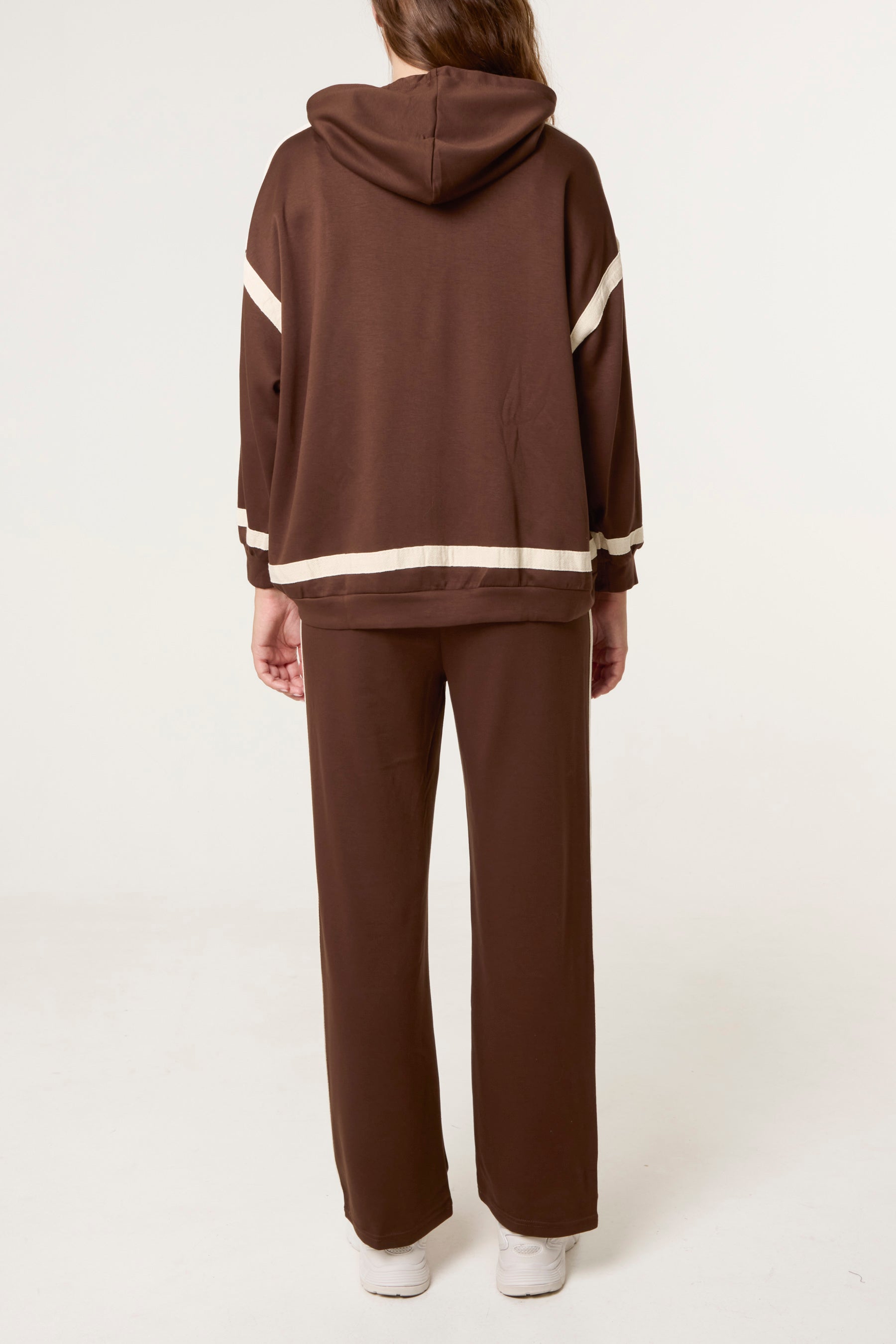 Contrast Stripe Hoodie & Jogger Set