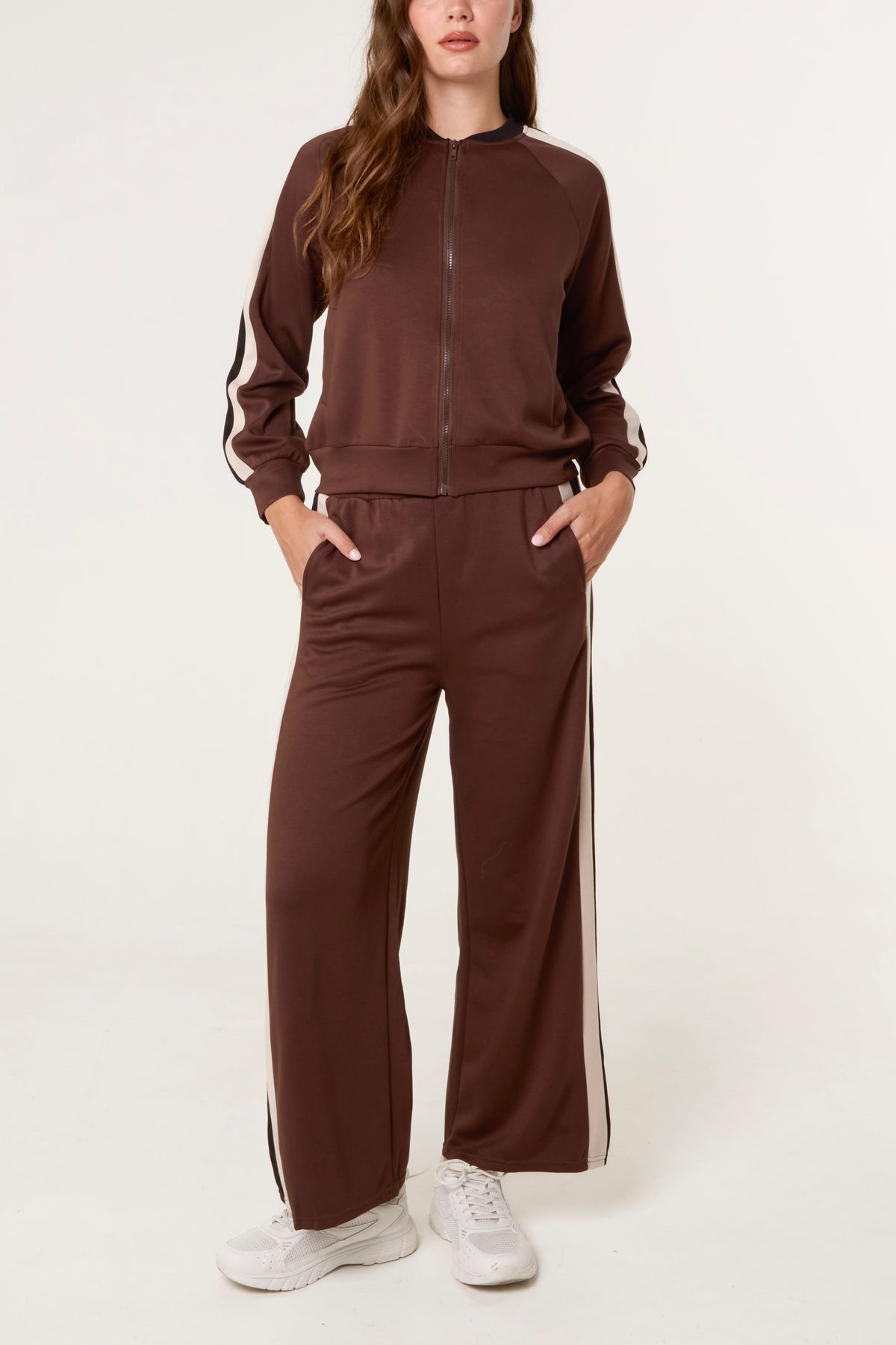 Stripe Bomber Jacket & Jogger Trouser Set