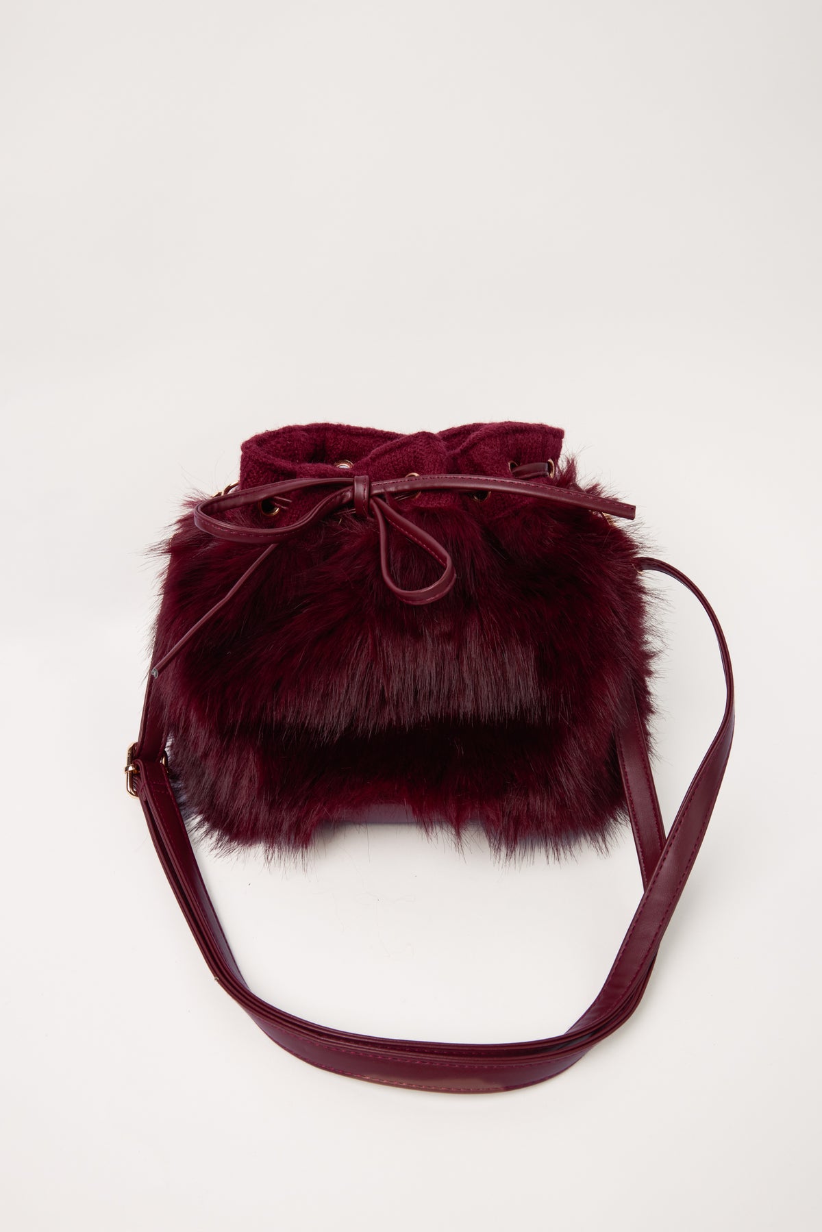 Faux Fur Bow Shoulder Bag