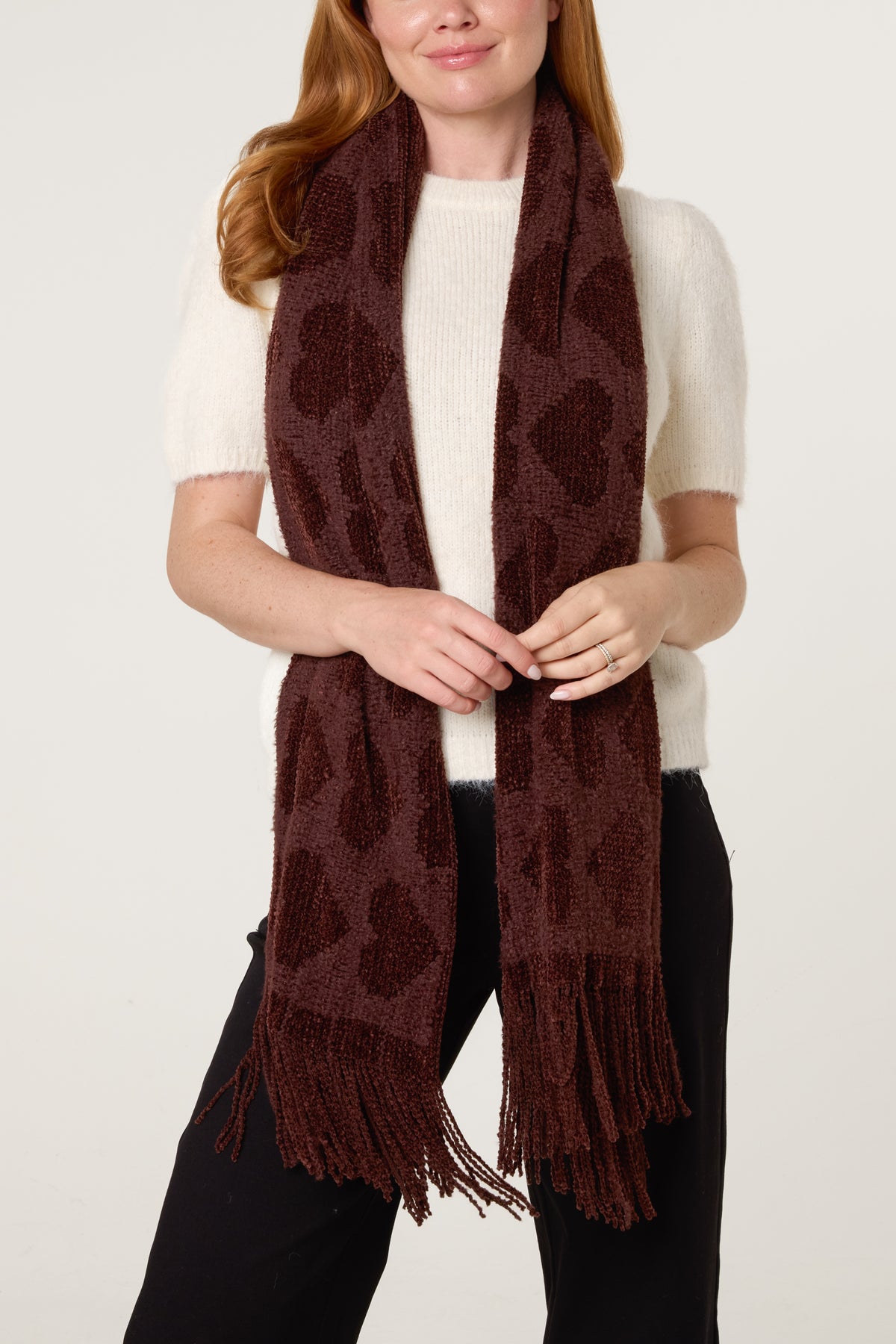 Heart Pattern Scarf