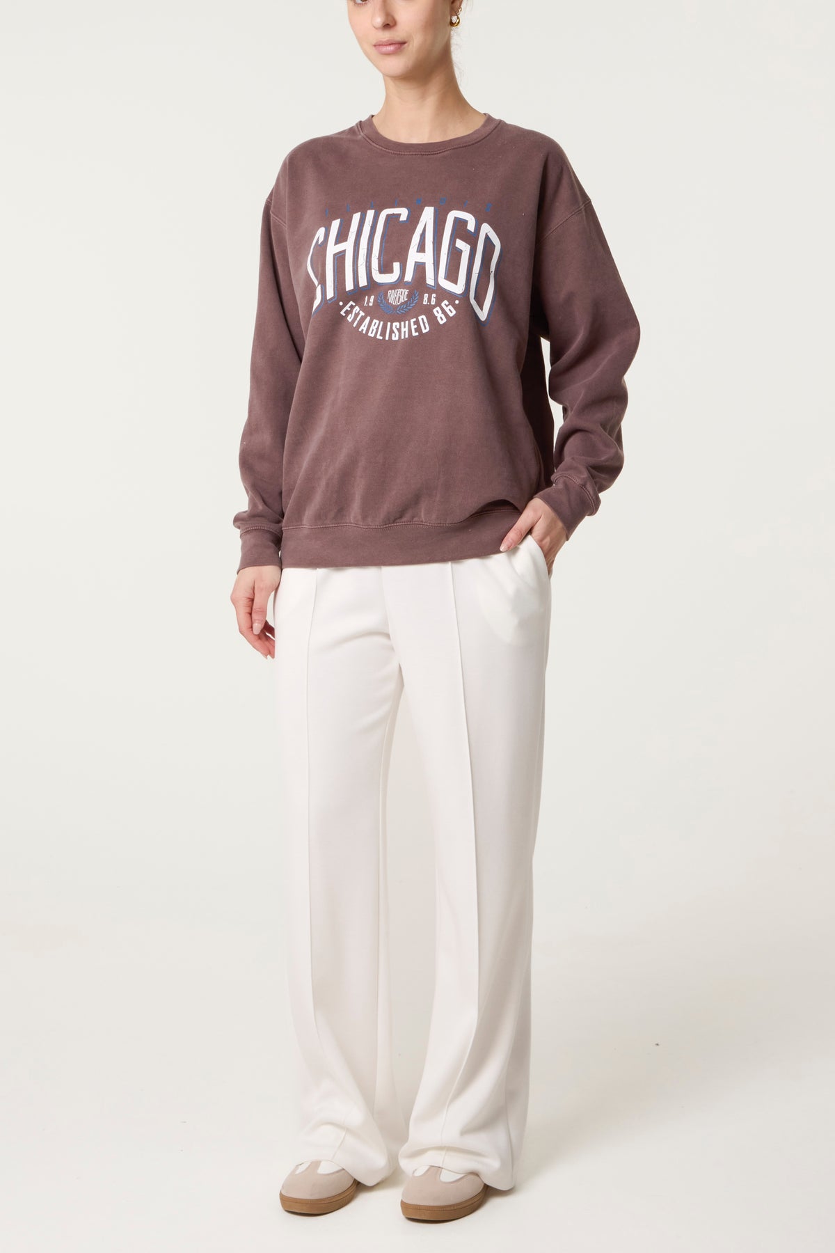Acid Wash Chicago Sweatshirt