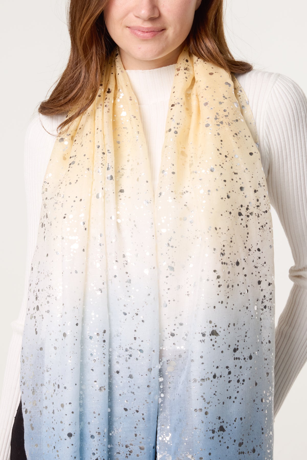 Foil Sparkle Gradient Scarf