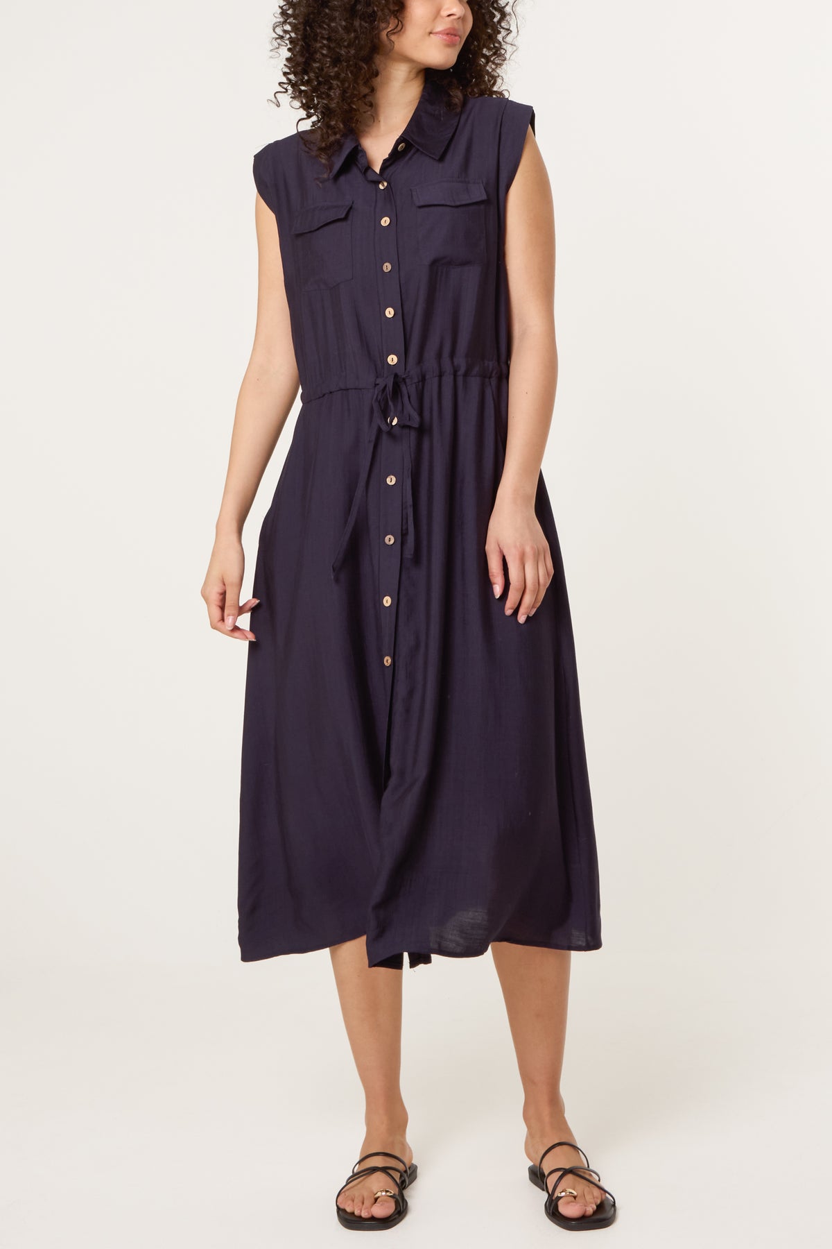Button Through Utility Dress