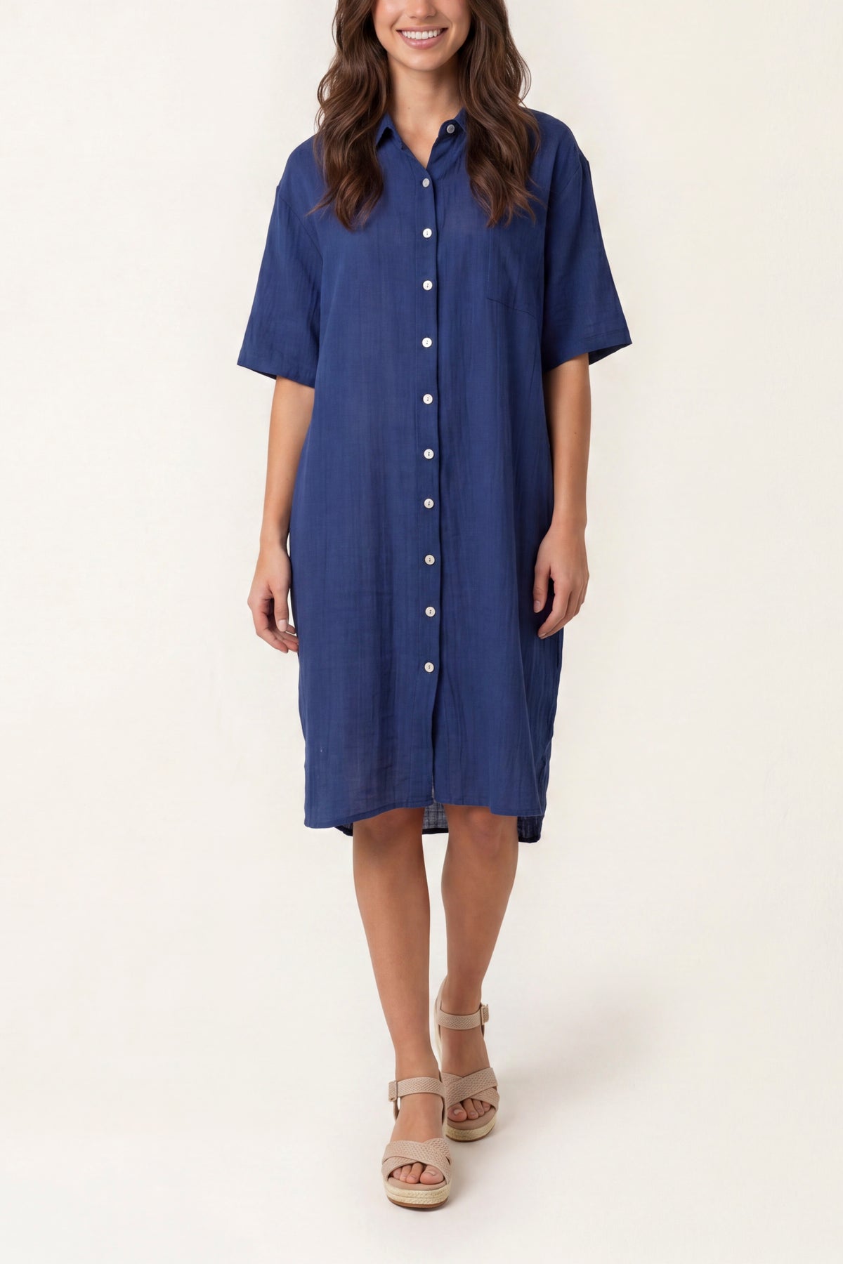 Button Through Shirt Dress