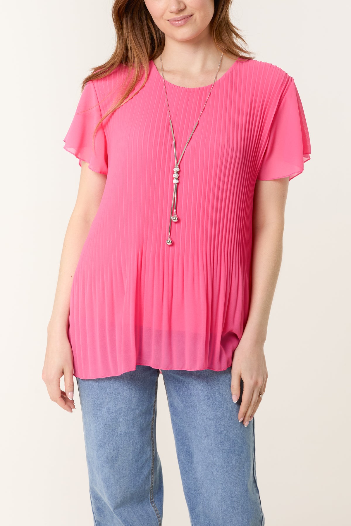 Necklace Pleated Top