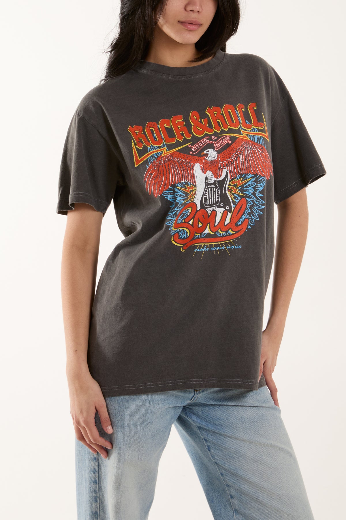 Rock & Roll Print T-Shirt