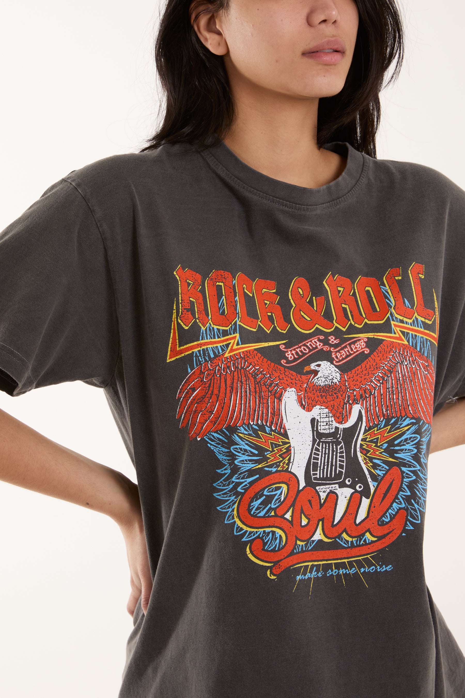 Rock & Roll Print T-Shirt