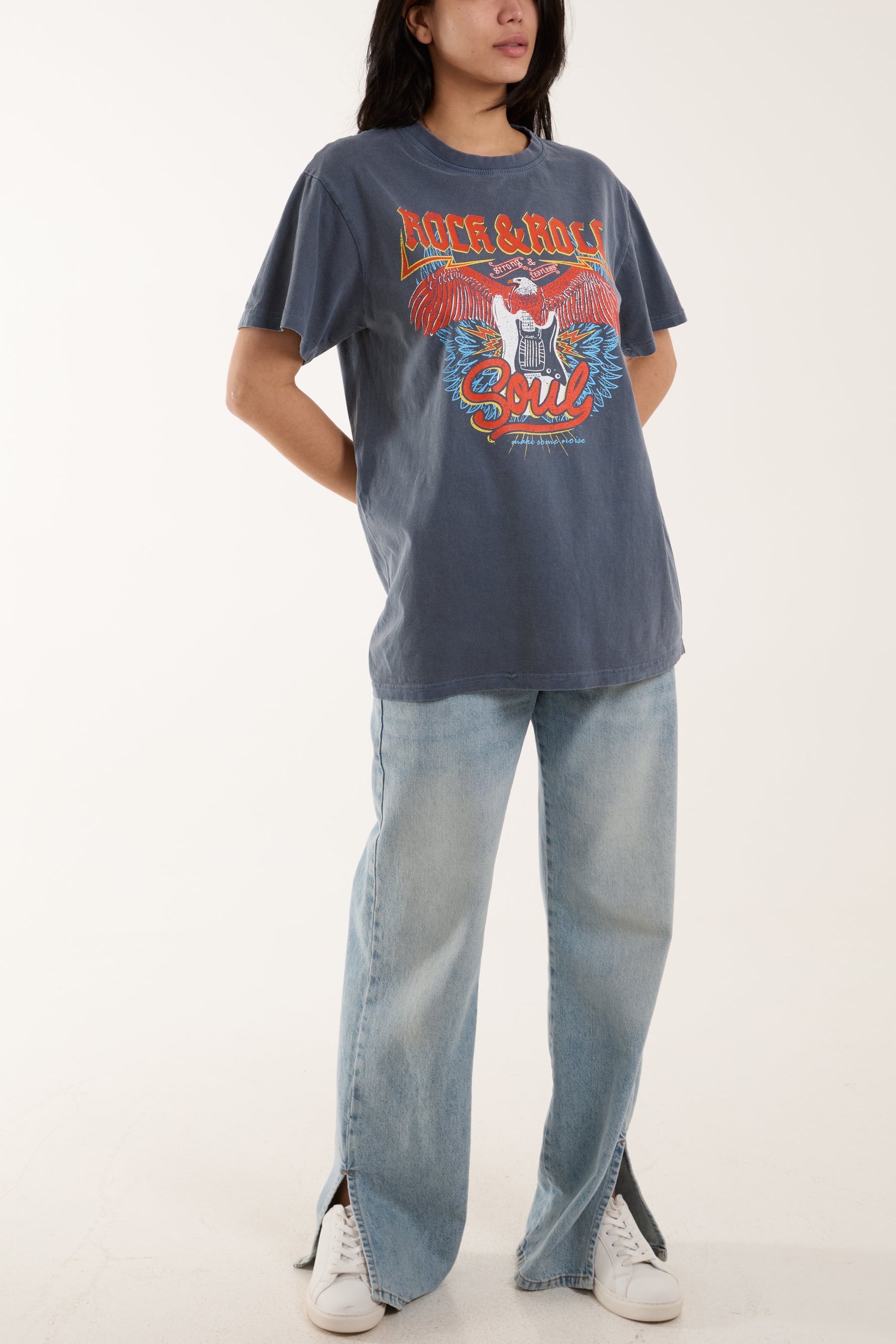 Rock & Roll Print T-Shirt