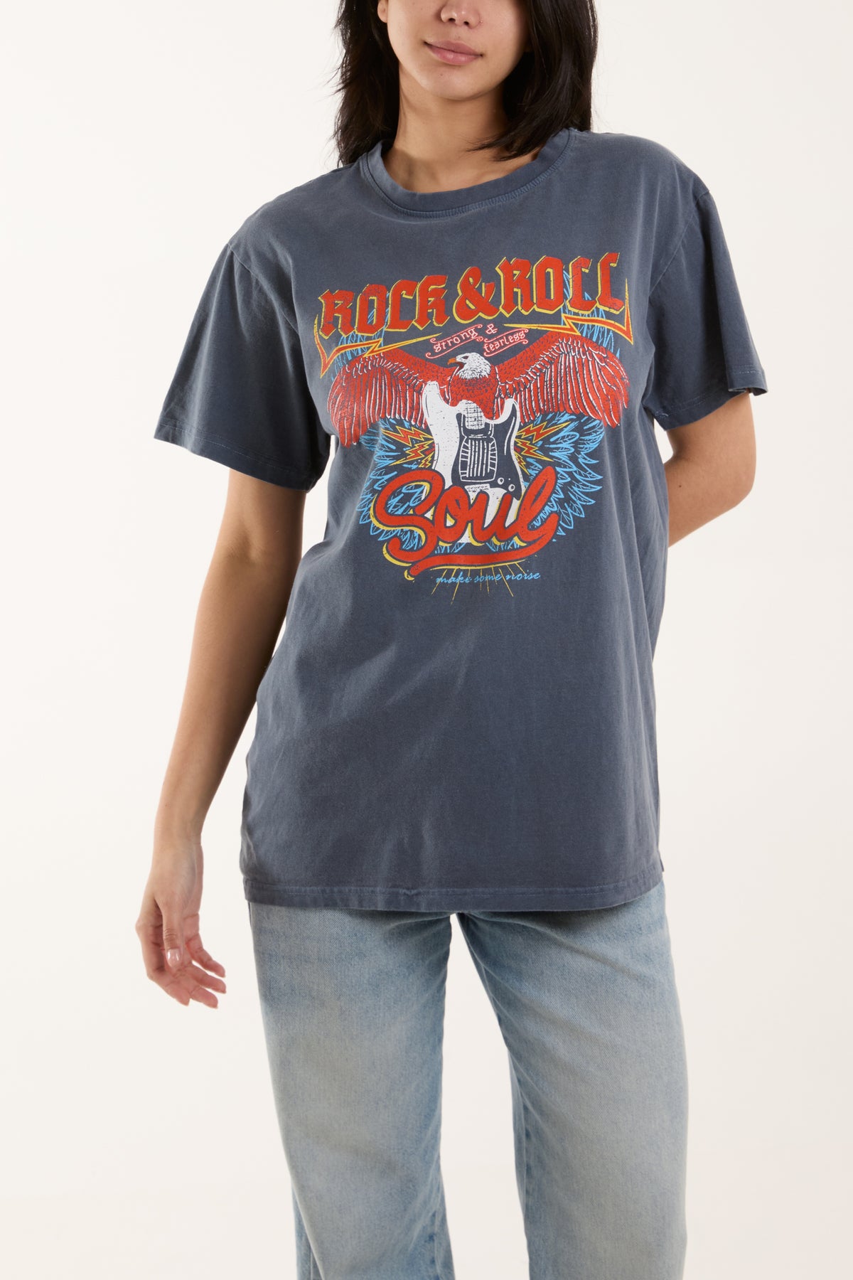 Rock & Roll Print T-Shirt
