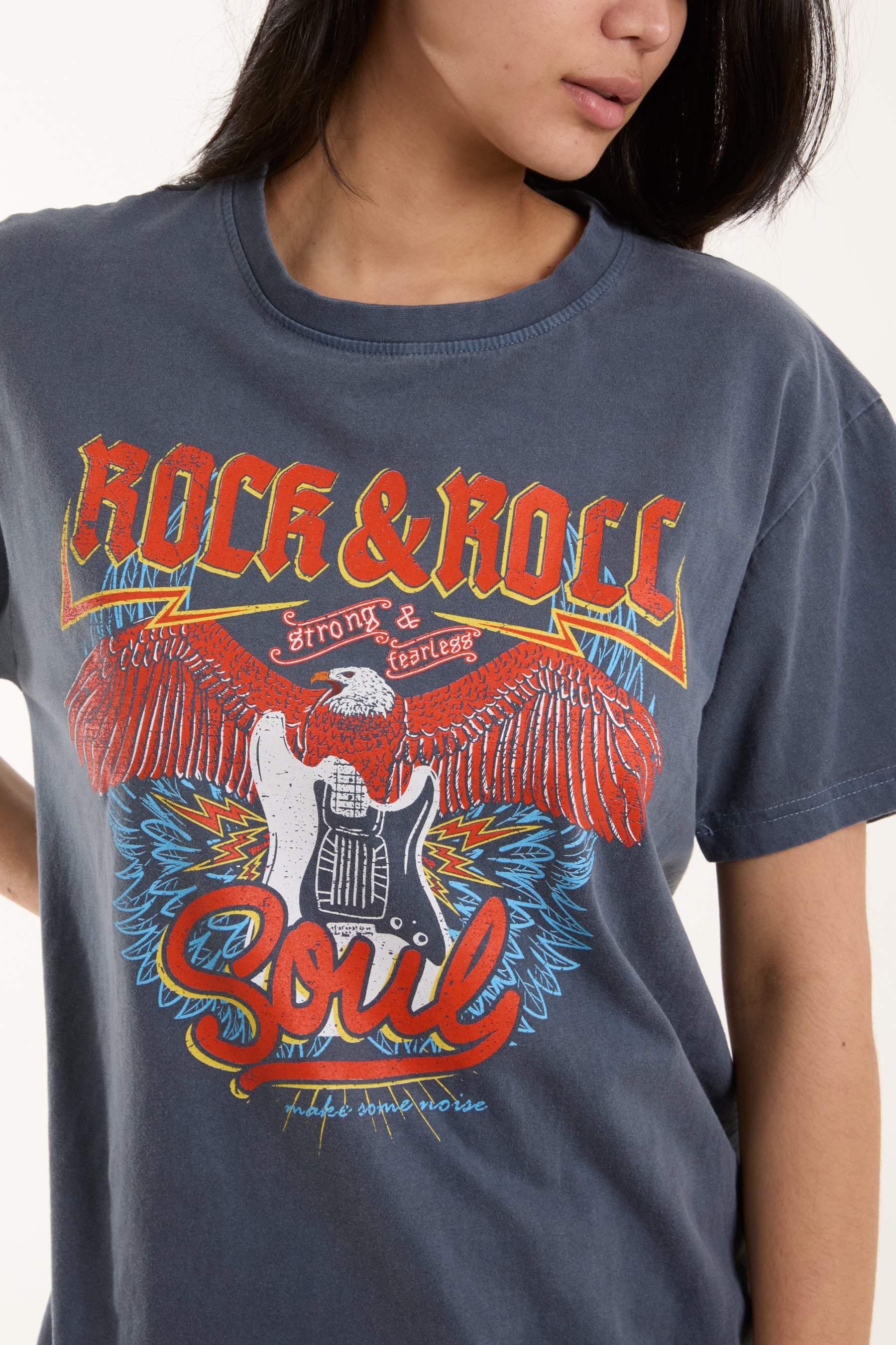 Rock & Roll Print T-Shirt
