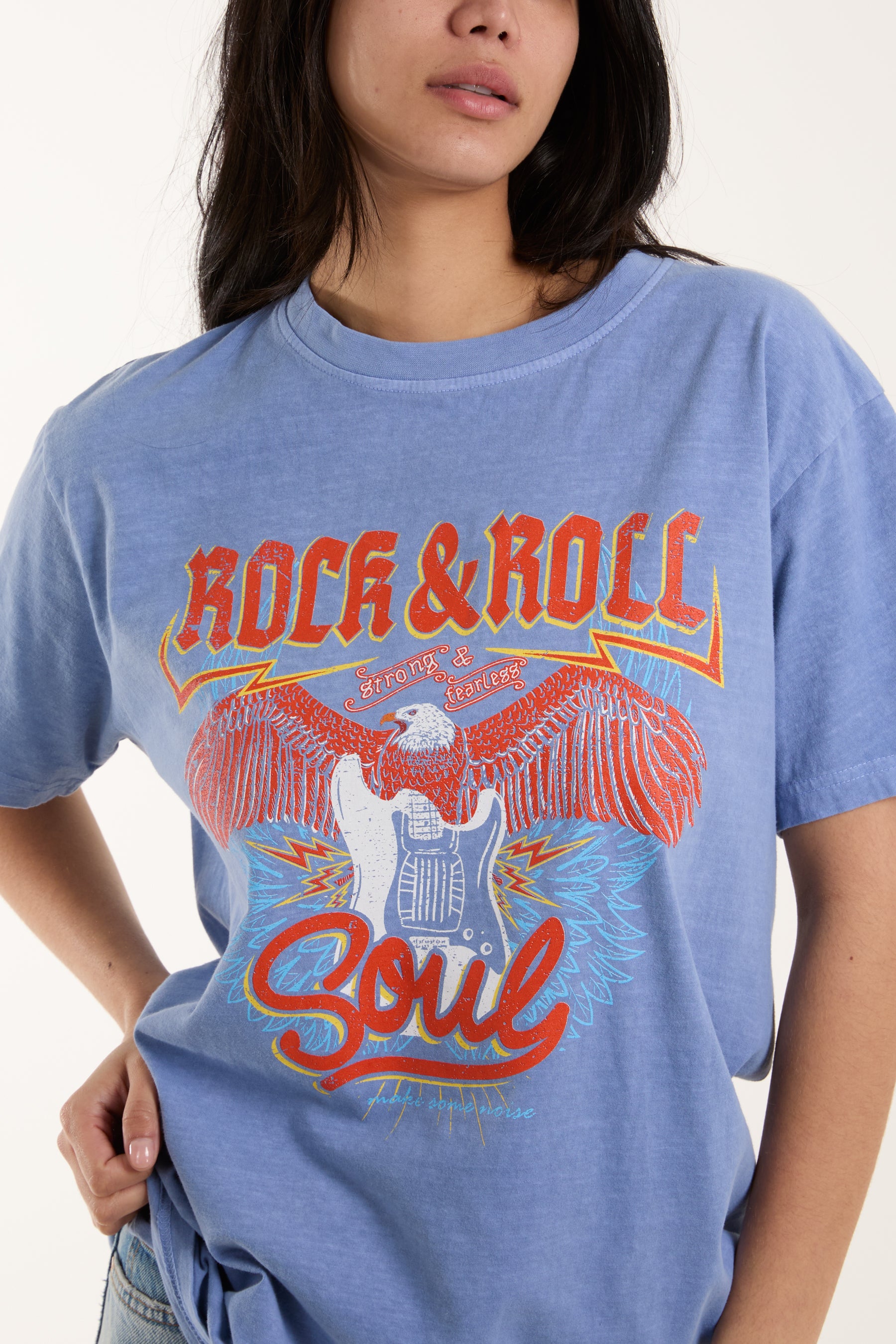Rock & Roll Print T-Shirt